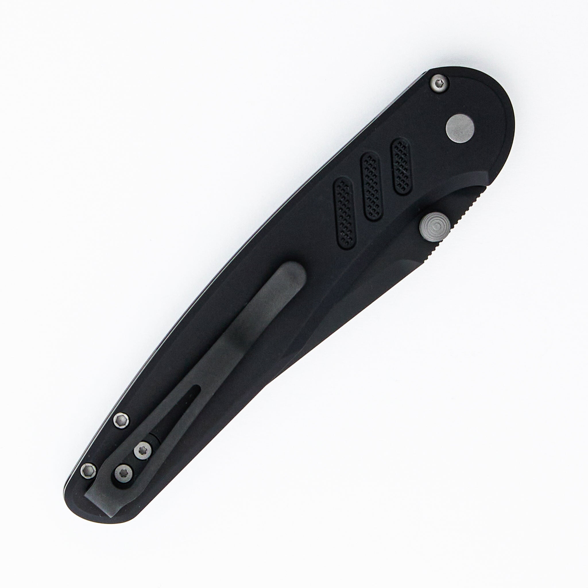 Avalon - PN1103- Knurled Black Aluminum Handle - DLC Black MagnaCut Blade (Peace Neighbor Design)