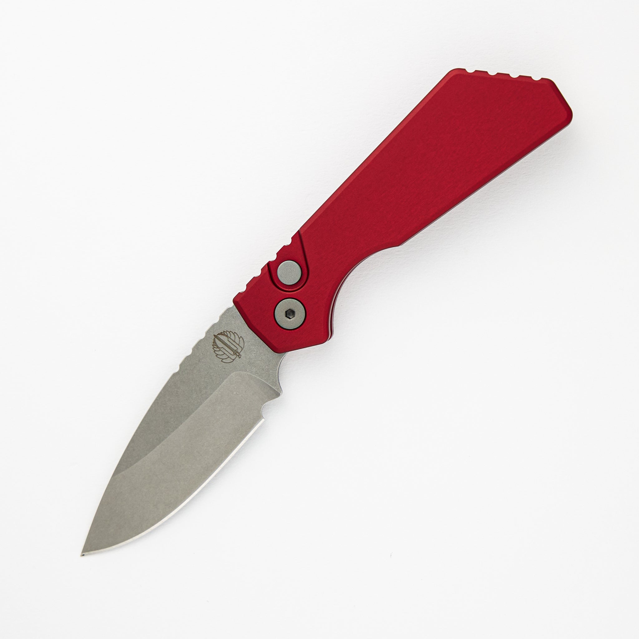 Pro-Tech Knives Strider PT Auto – Solid Red Handle Stonewash Finished Magnacut Blade PT201-RED