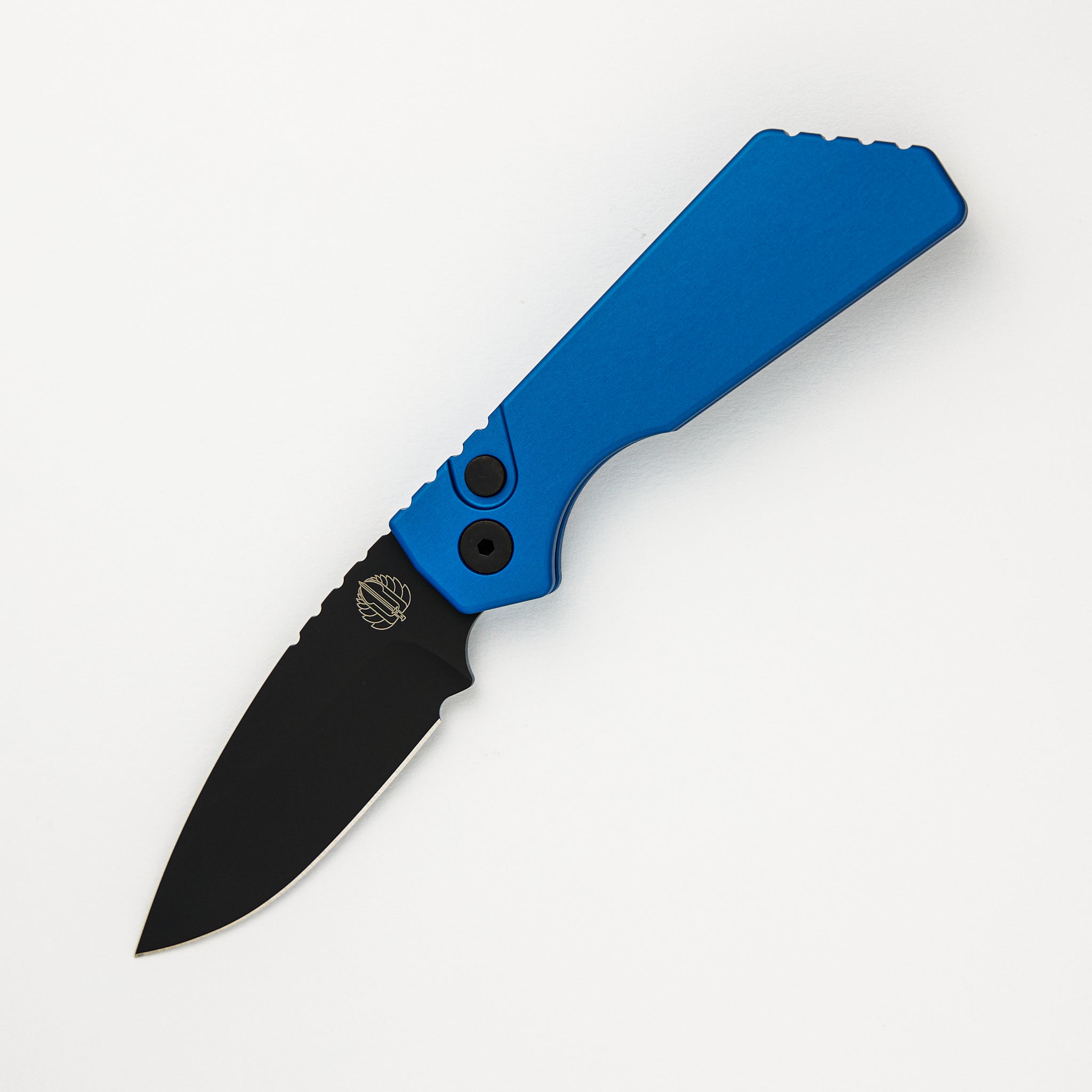 Pro-Tech Knives Strider PT+ Auto PT203-BLUE – Blue Aluminum Handle - DLC Black MagnaCut Blade