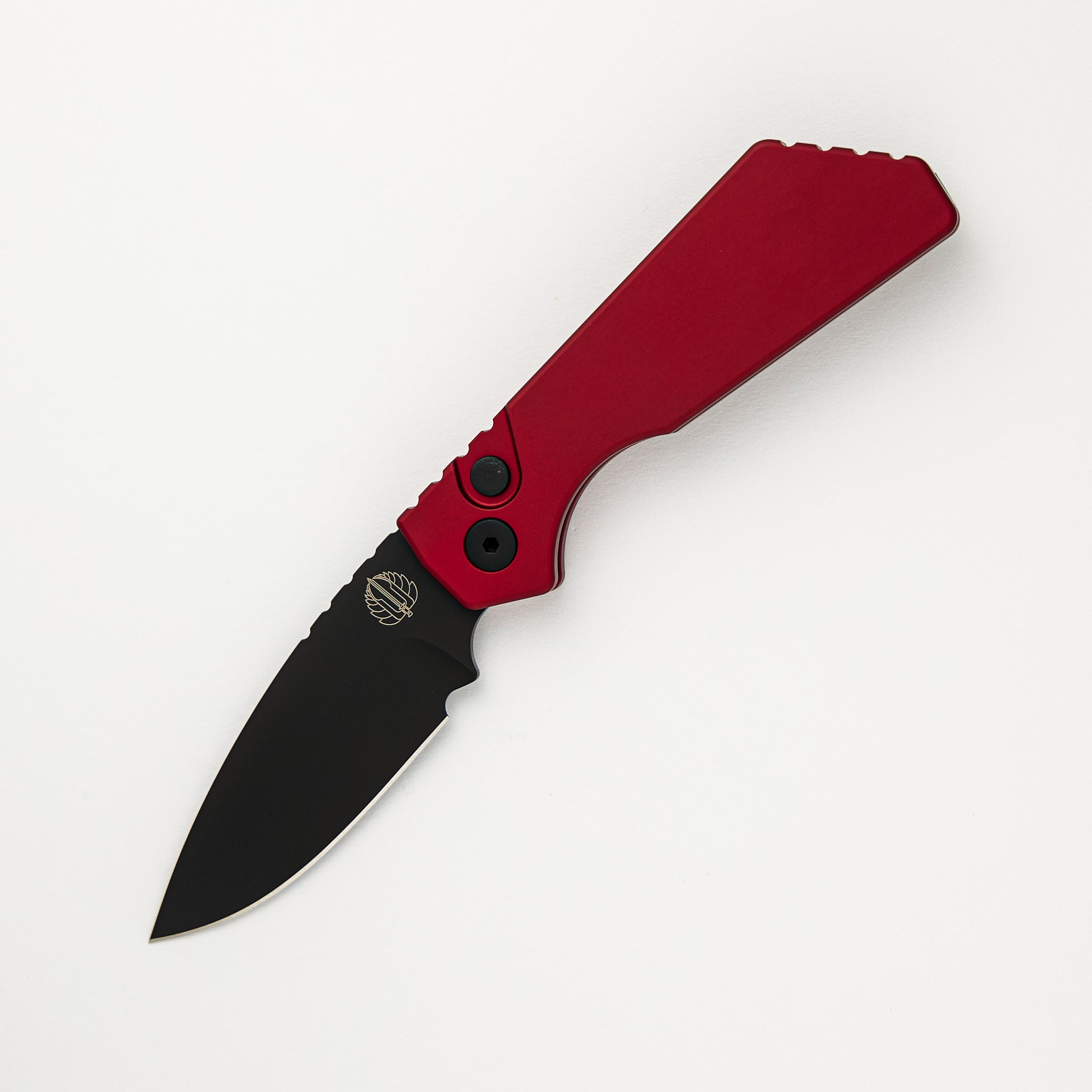 Pro-Tech Knives Strider PT+ Auto PT203-Red – Red Aluminum Handle - DLC Black MagnaCut Blade