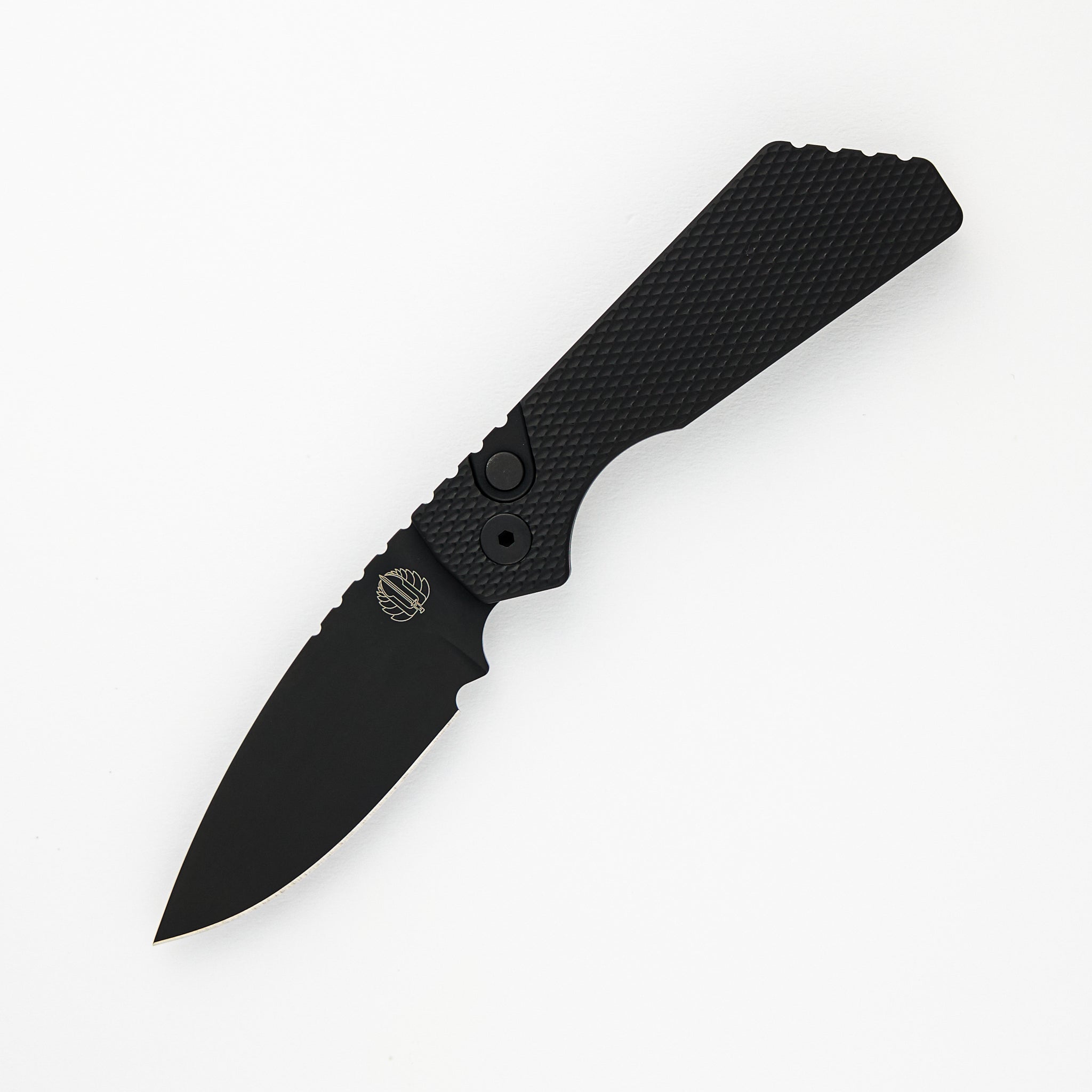 Pro-Tech Knives Strider PT+ Auto – Textured Black Handle – DLC Black MagnaCut Blade