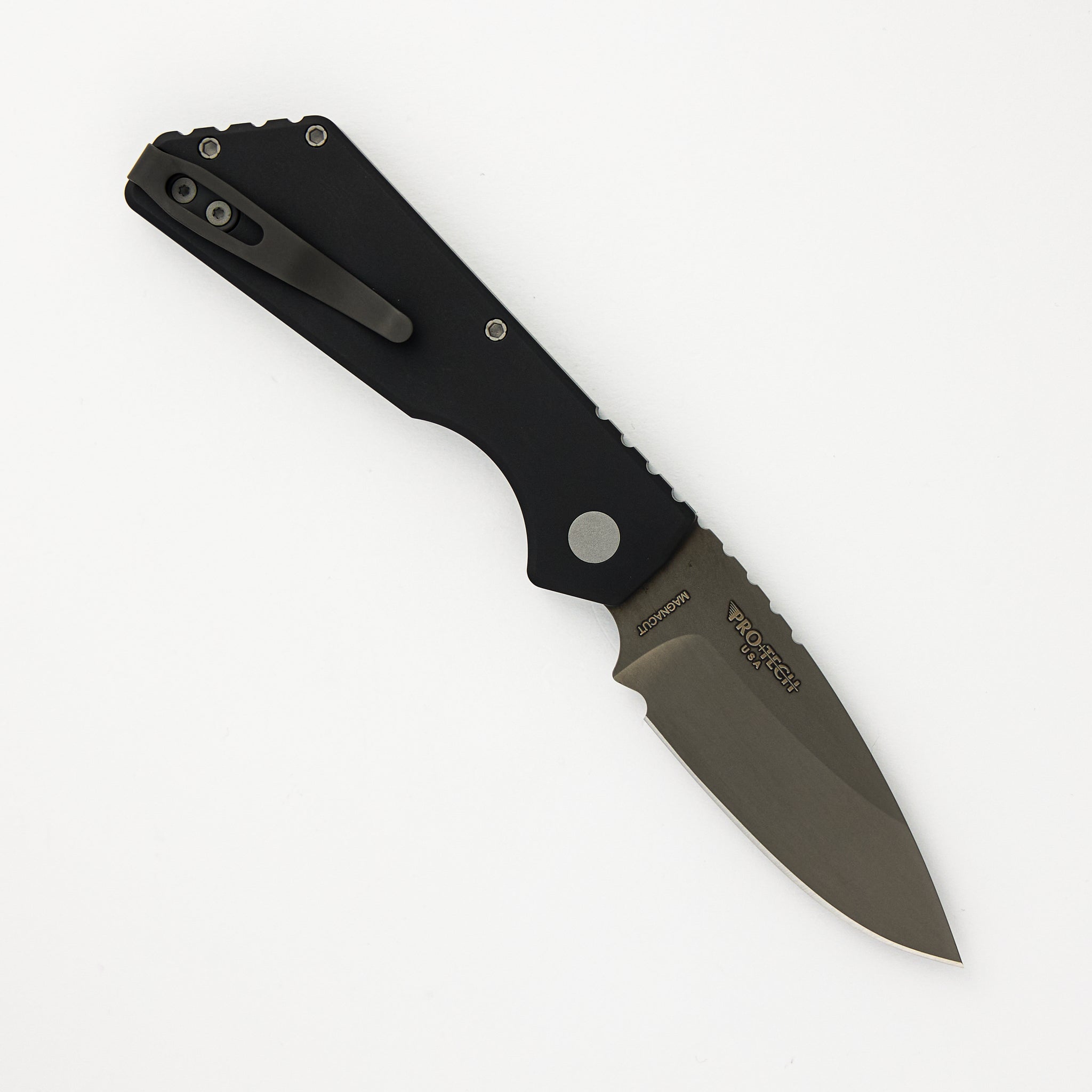 Pro-Tech Knives Strider PT+ Auto - Black Aluminum Handle - DLC MagnaCut Blade - PT221