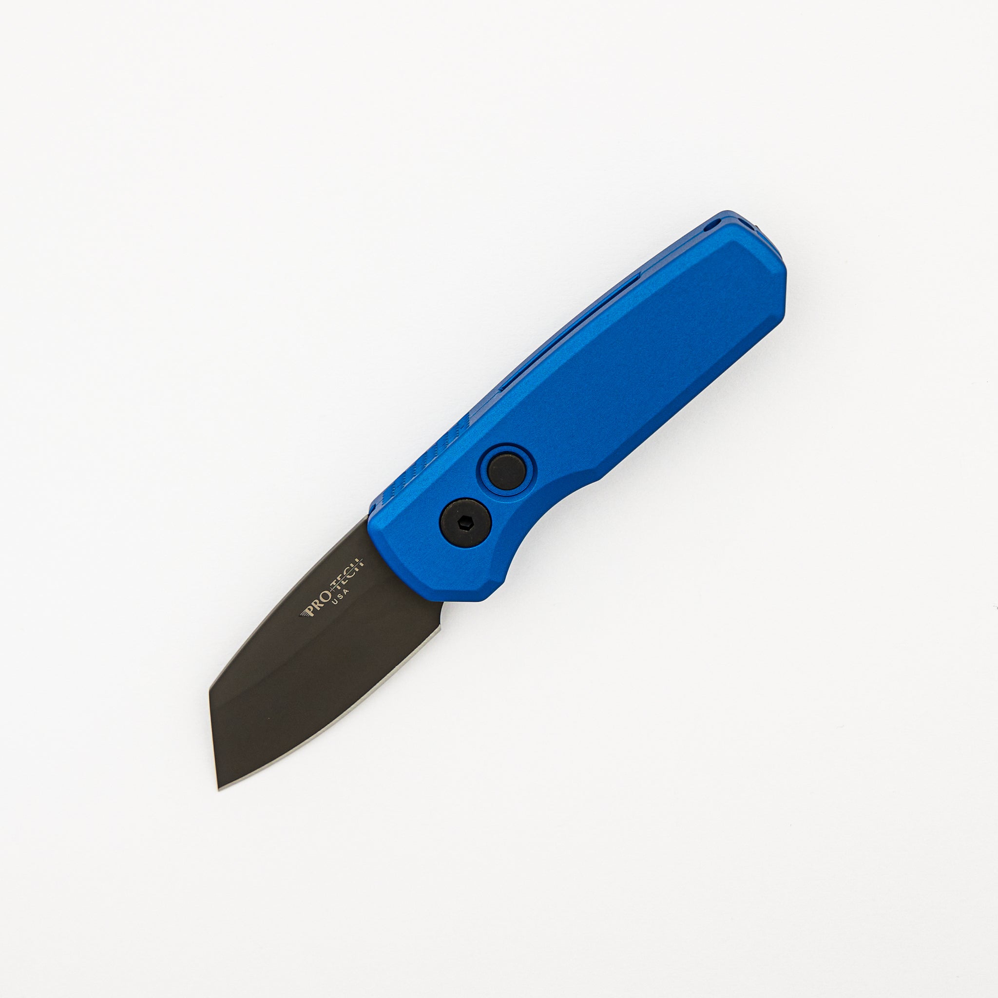 Runt 5 - R5203-BLUE - Blue Handle - DLC Black 20-CV Reverse Tanto Blade