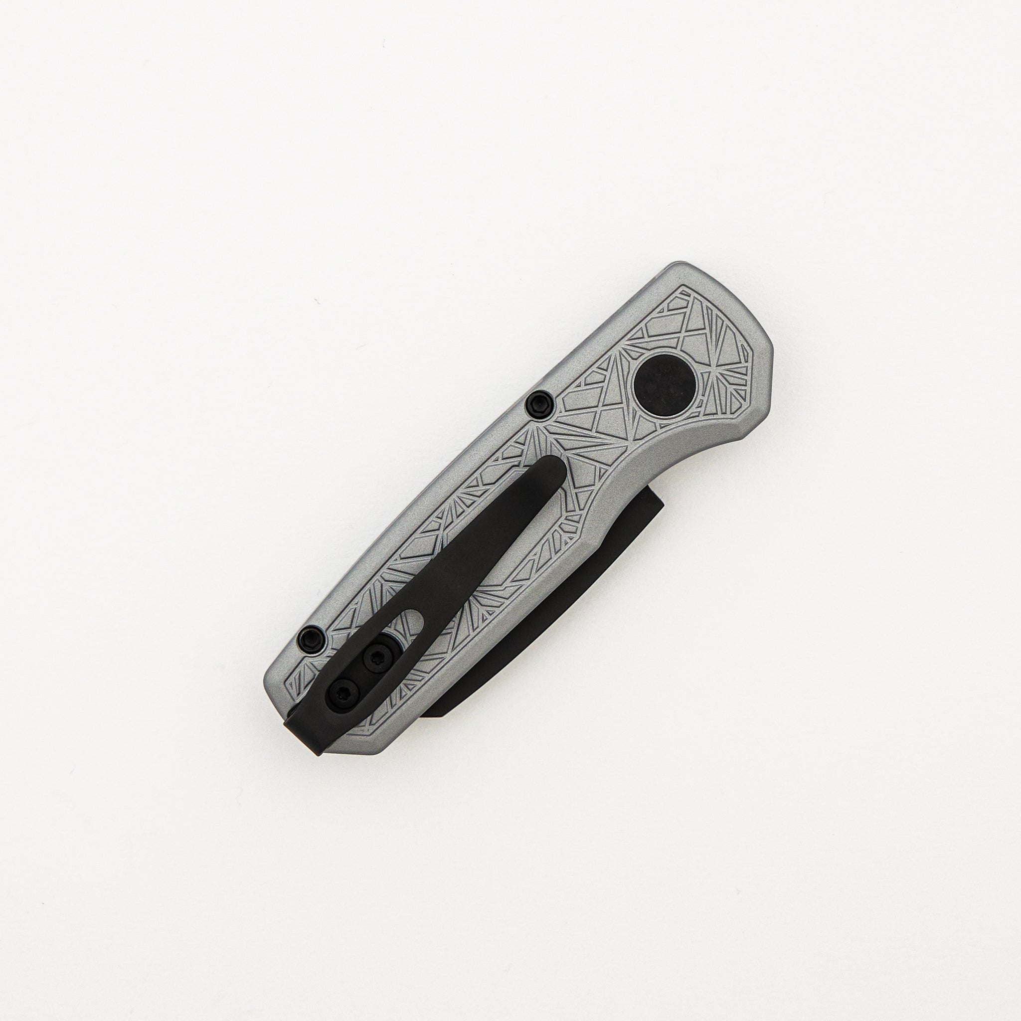 Runt 5 - R5203-GREY NEXUS - "NEXUS" Grey Textured Handle - DLC Black 20-CV Reverse Tanto Blade