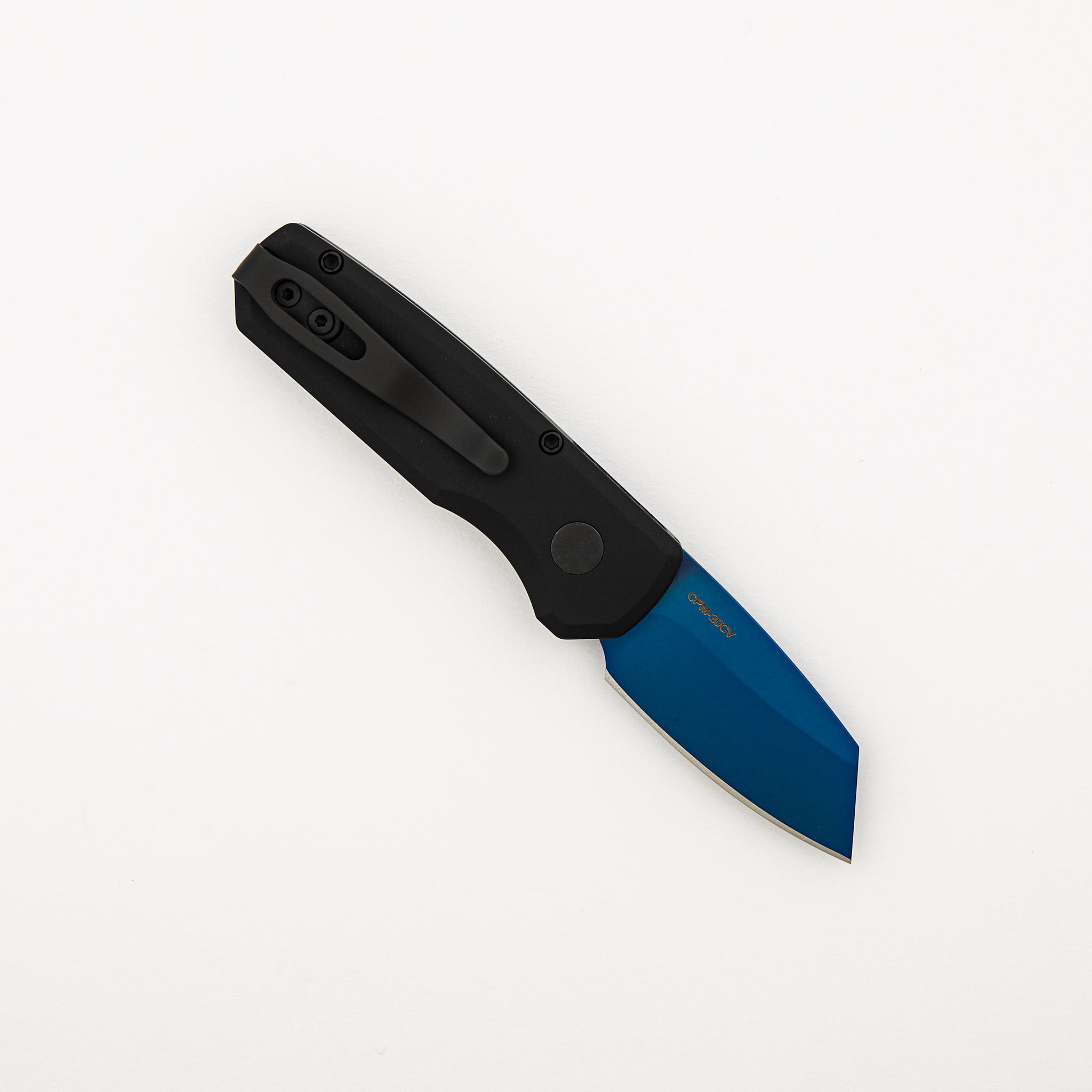 Runt 5 - R5203-SB - Black Handle - Sapphire Blue 20CV Reverse Tanto Blade