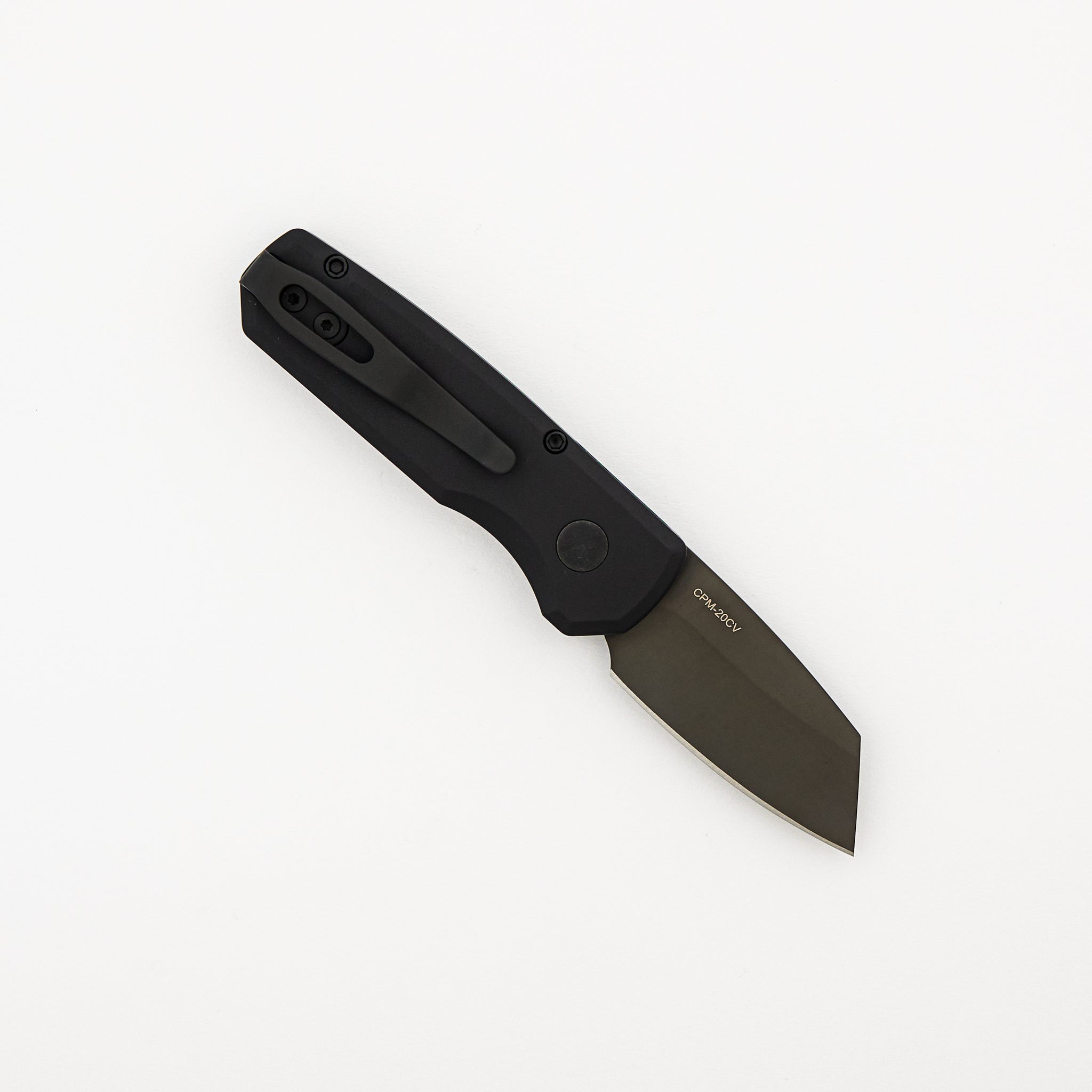 Runt 5 - Black Aluminum Handle - DLC Black 20CV Reverse Tanto Blade - R5203