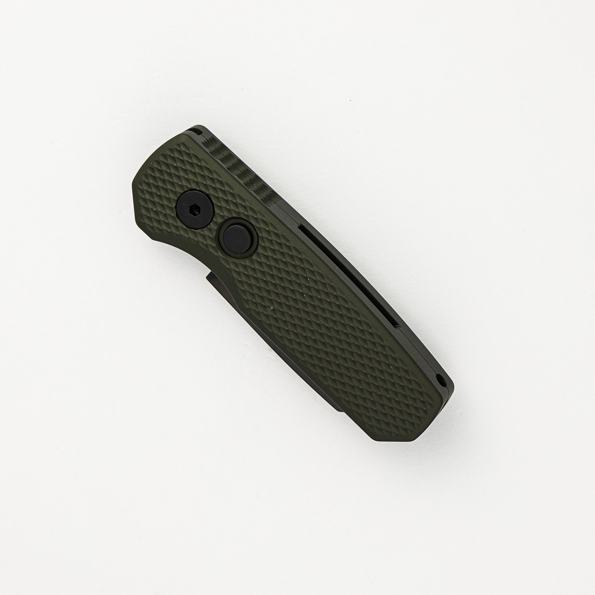 Pro-Tech Knives Runt 5 – Textured Green Aluminum Handle – DLC Black Magnacut Reverse Tanto Blade – R5406-GREEN