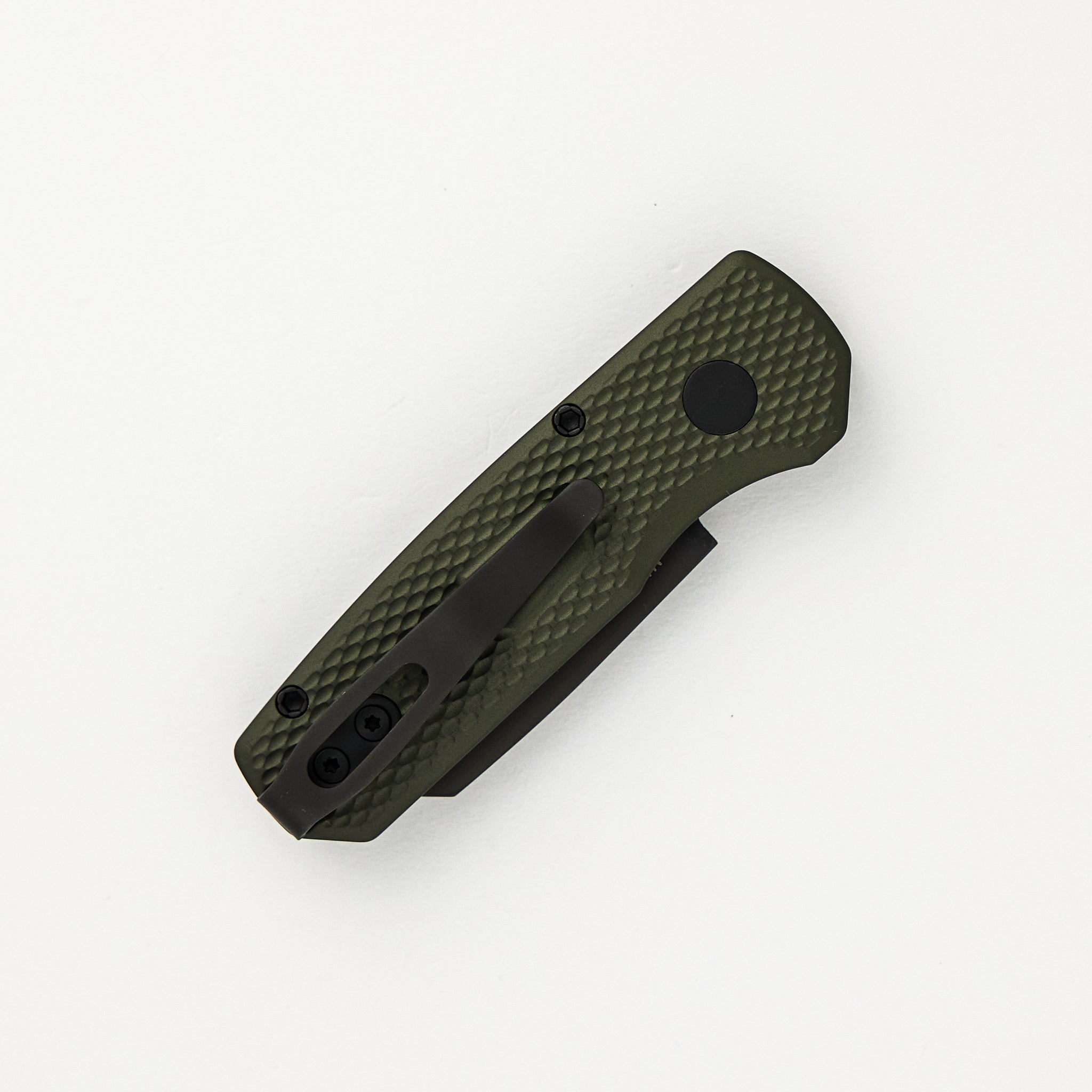 Pro-Tech Knives Runt 5 – Textured Green Aluminum Handle – DLC Black Magnacut Reverse Tanto Blade – R5406-GREEN