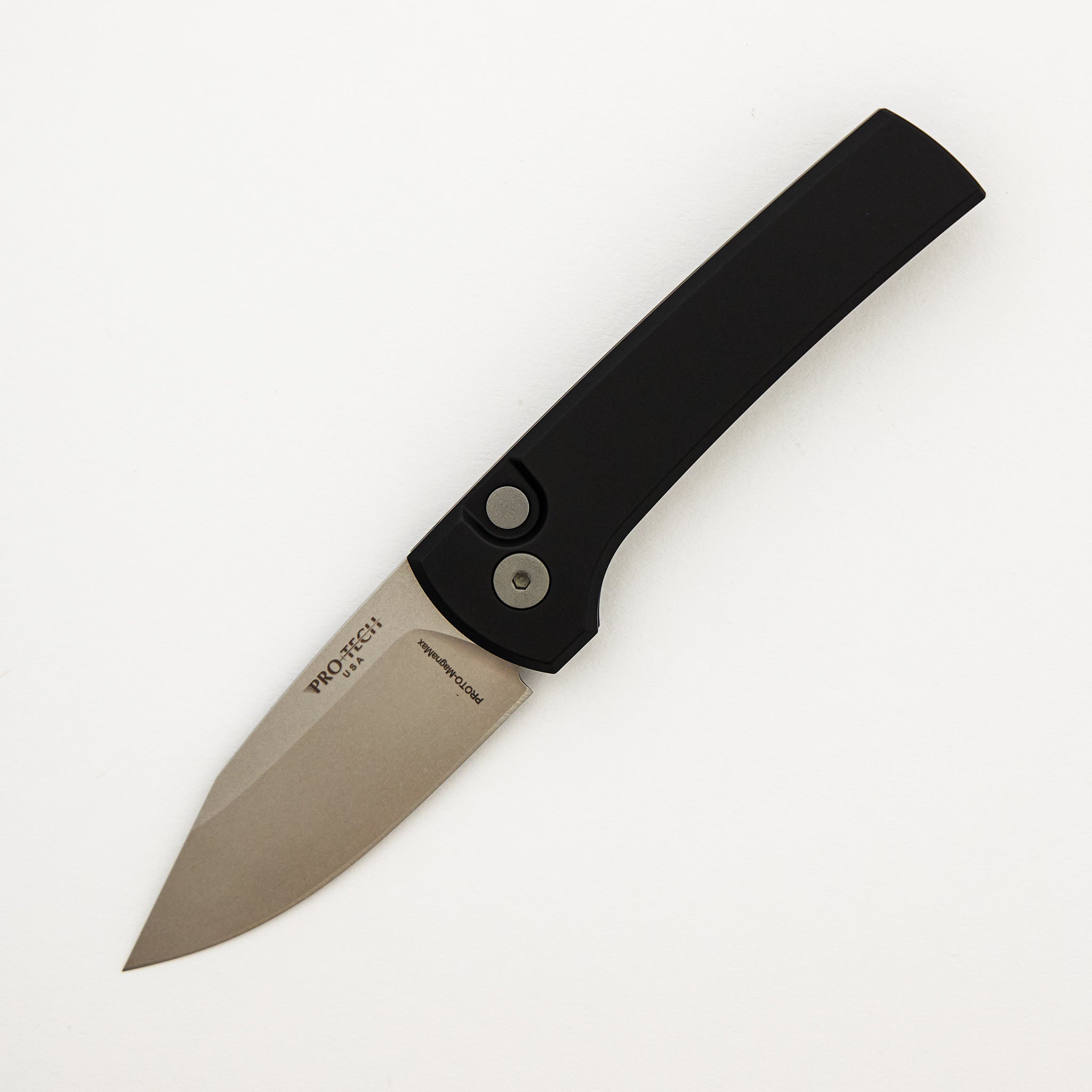 Scapegoat Compact - RCS1101 - Solid Black Aluminum Handle - Stonewash MagnaMax Blade (Ramon Chaves Design)