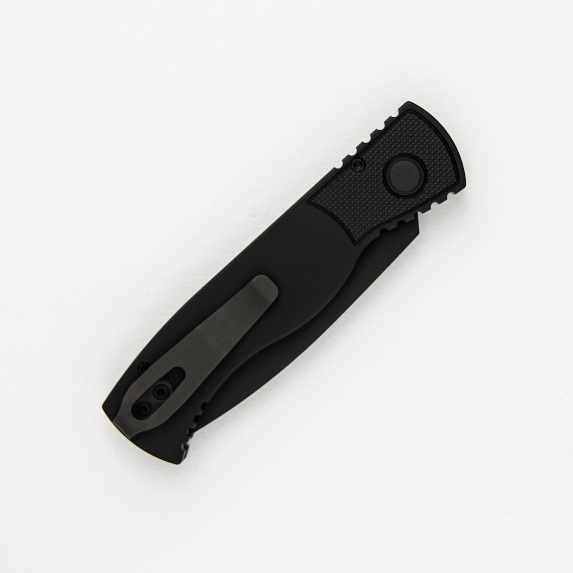 Pro-Tech Knives Tactical Response 2 Auto - Black Handle With Textured Corners - DLC Black MagnaCut Blade T203