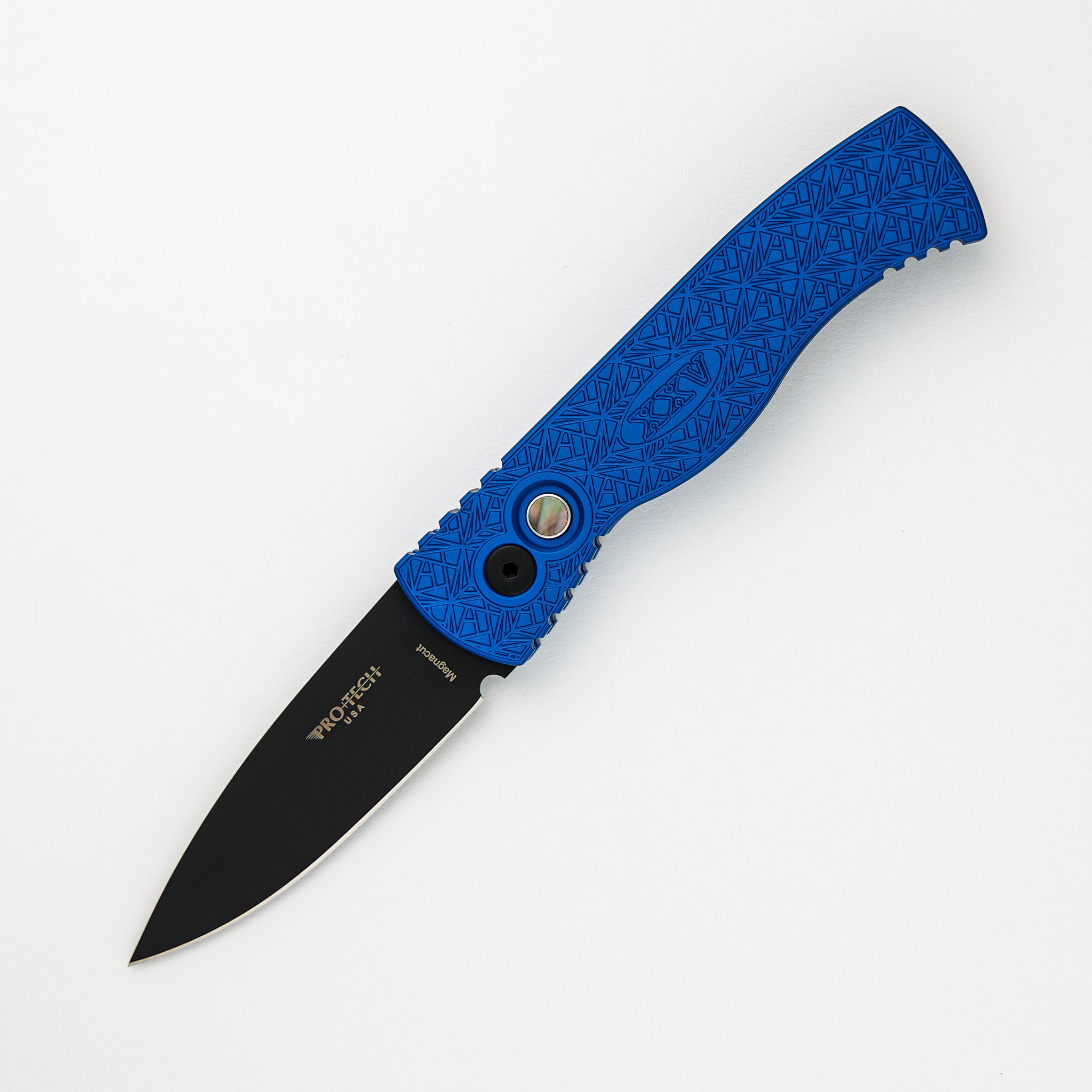 Pro-Tech Knives Tactical Response-2 Auto - "NEXUS Since 1999" Textured Blue Handle - MagnaCut Blade - T206 Nexus Blue