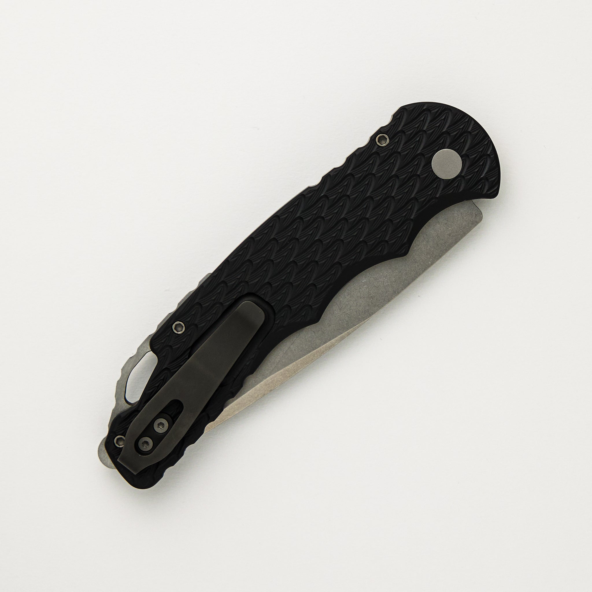 Pro-Tech Knives TR-4 - T4105-F - Black Handle W/ Feather Texture - MagnaCut Blade