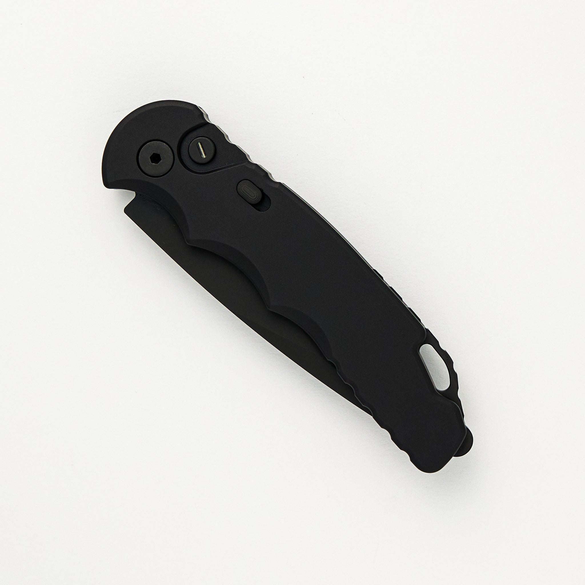 Pro-Tech Knives TR-5 Auto - Black Handle - Black DLC S35VN Blade - Tritium Button - T503 Operator