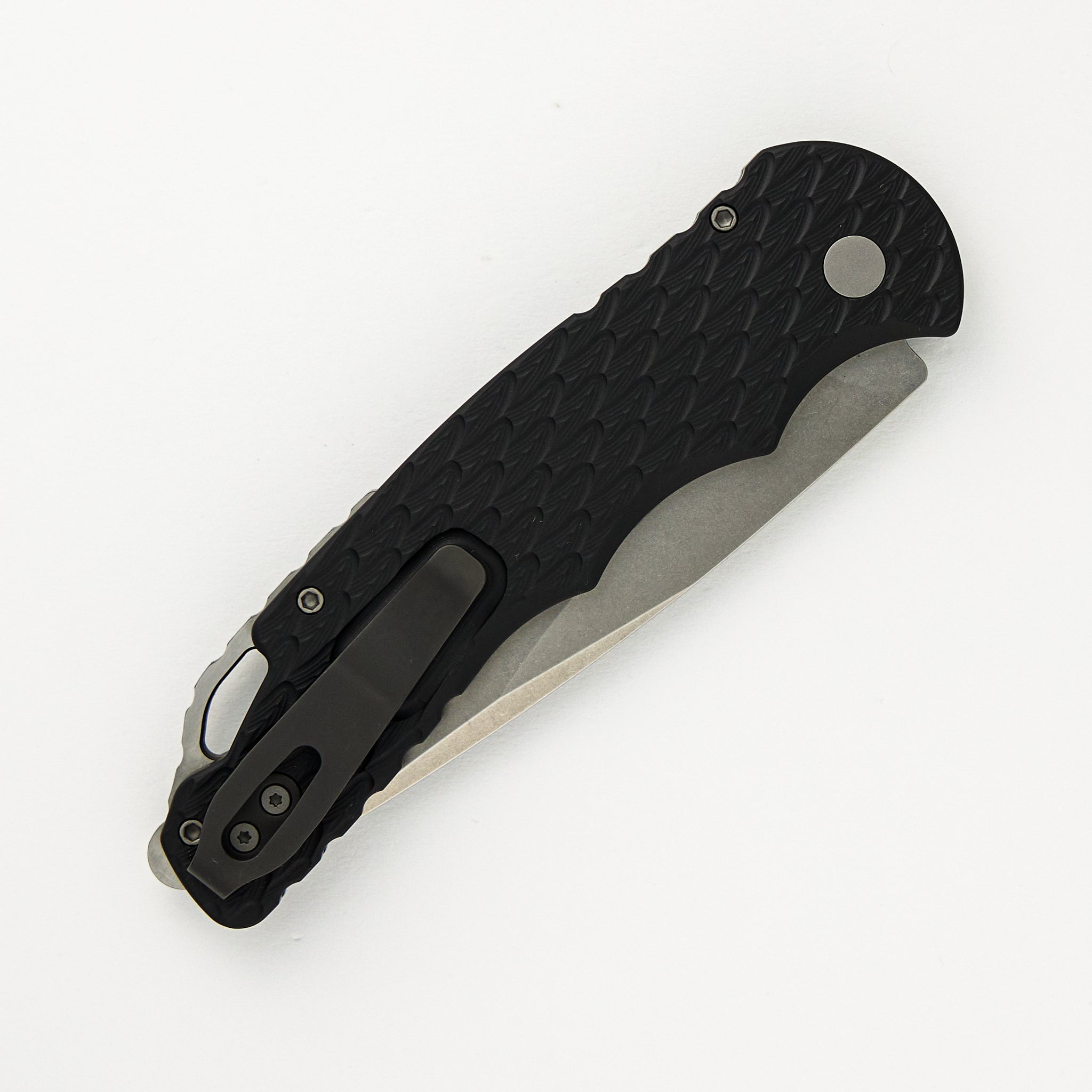 Pro-Tech Knives Tactical Response 4 - Black Handle W/ Feather Texture - Stonewash MagnaCut Blade