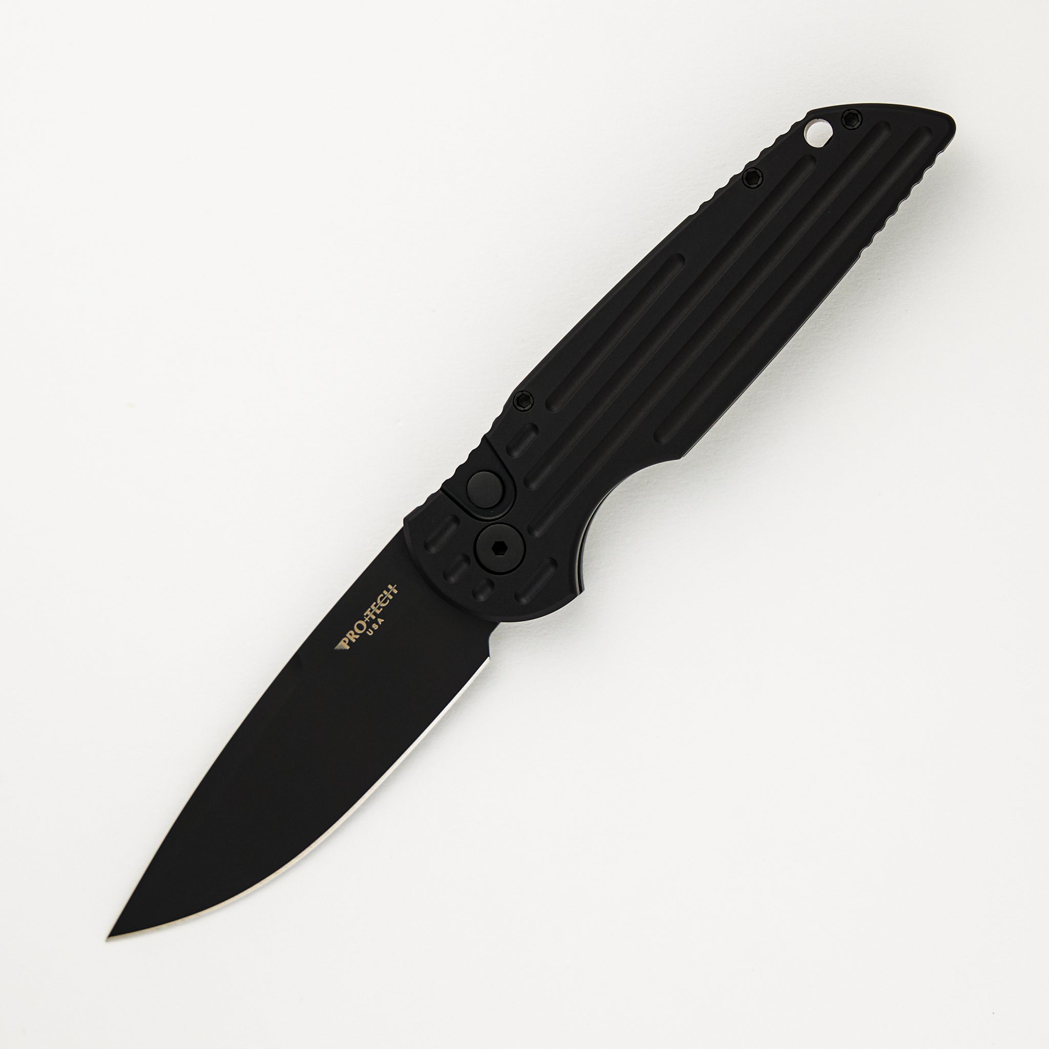 Pro-Tech Knives Tactical Response 3 Auto - Black Handle With Grooves - 154-CM Blade - TR-3 SWAT