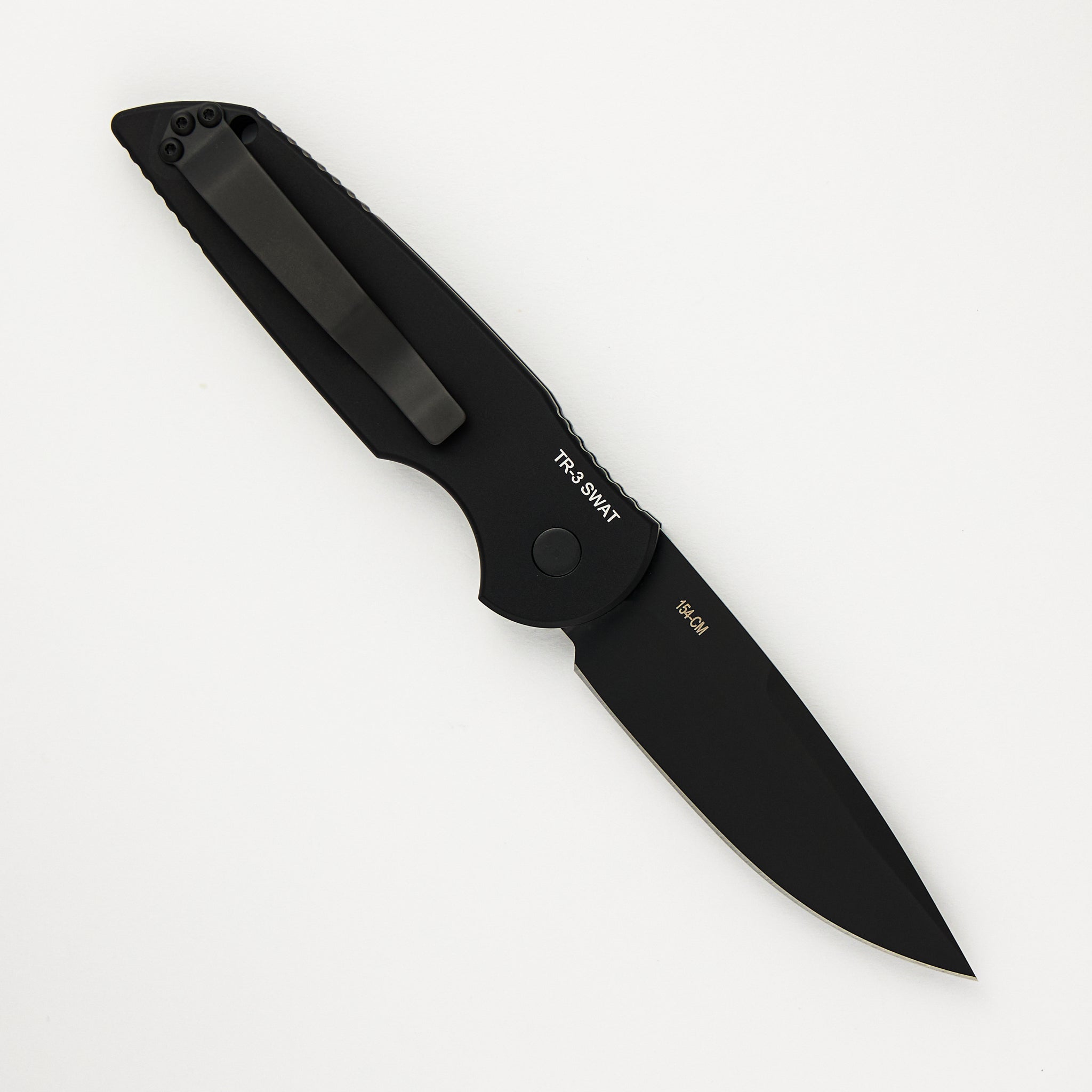 Pro-Tech Knives Tactical Response 3 Auto - Black Handle With Grooves - 154-CM Blade - TR-3 SWAT