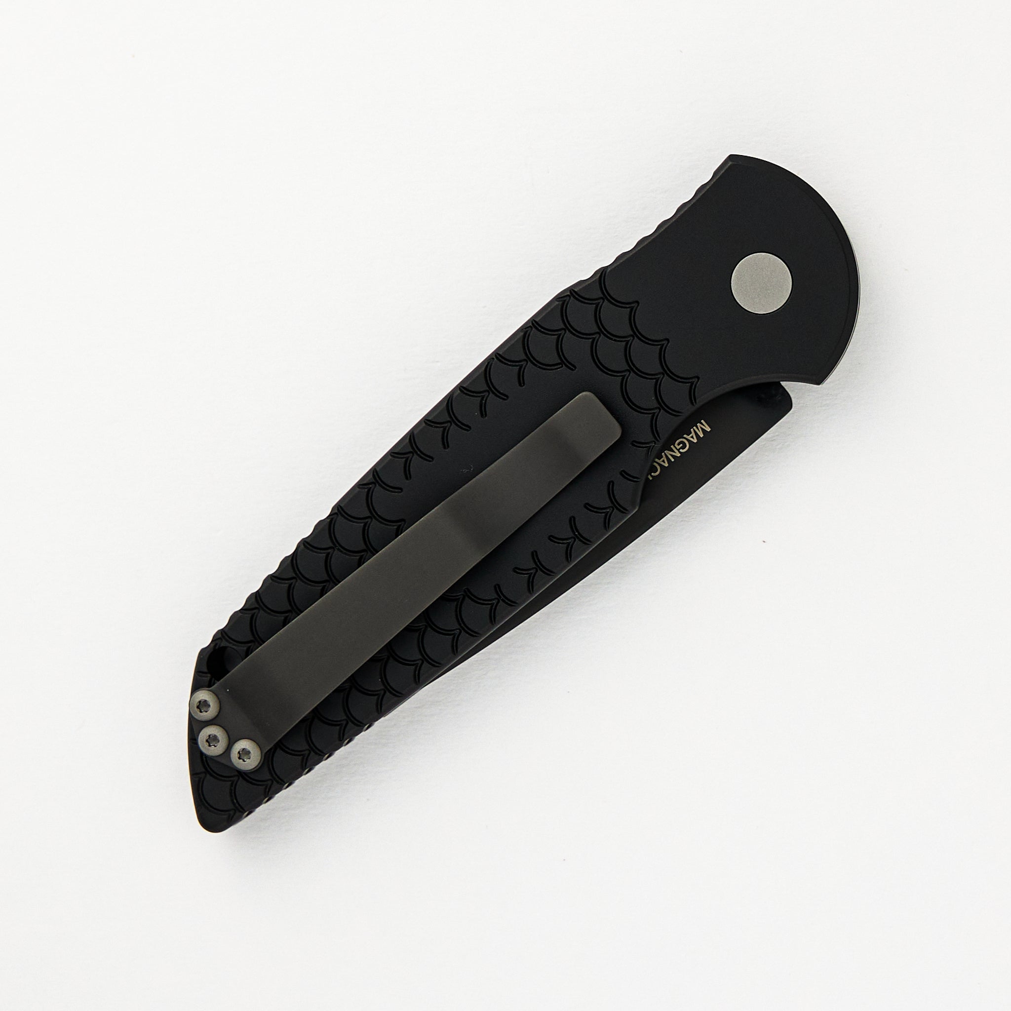 Pro-Tech Knives Tactical Response 3 – Black “Fish Scale” Aluminum Handle –  Black Magnacut Blade TR-3 X1 MC