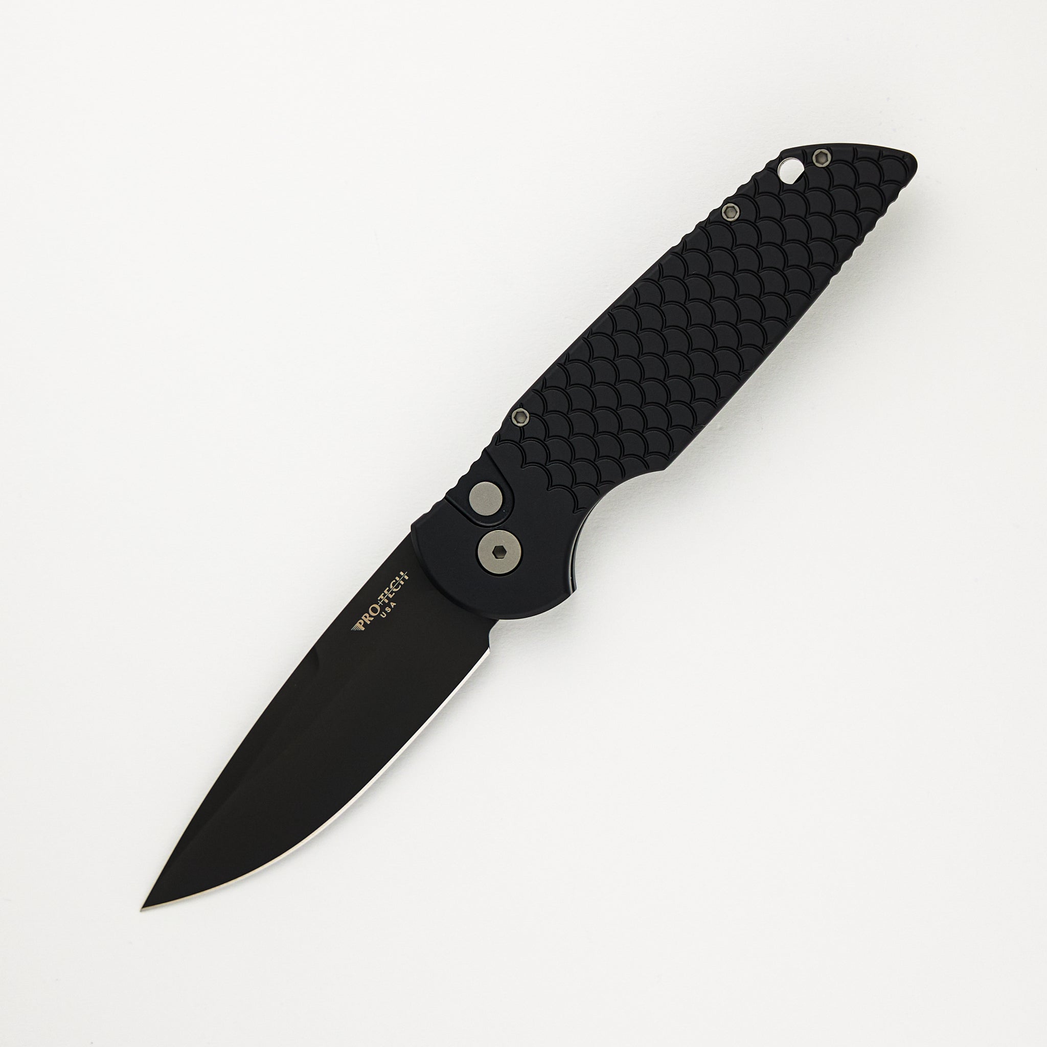 Tactical Response 3 - TR-3 X1 - Black "Fish Scale" Handle - DLC Black 154CM Blade