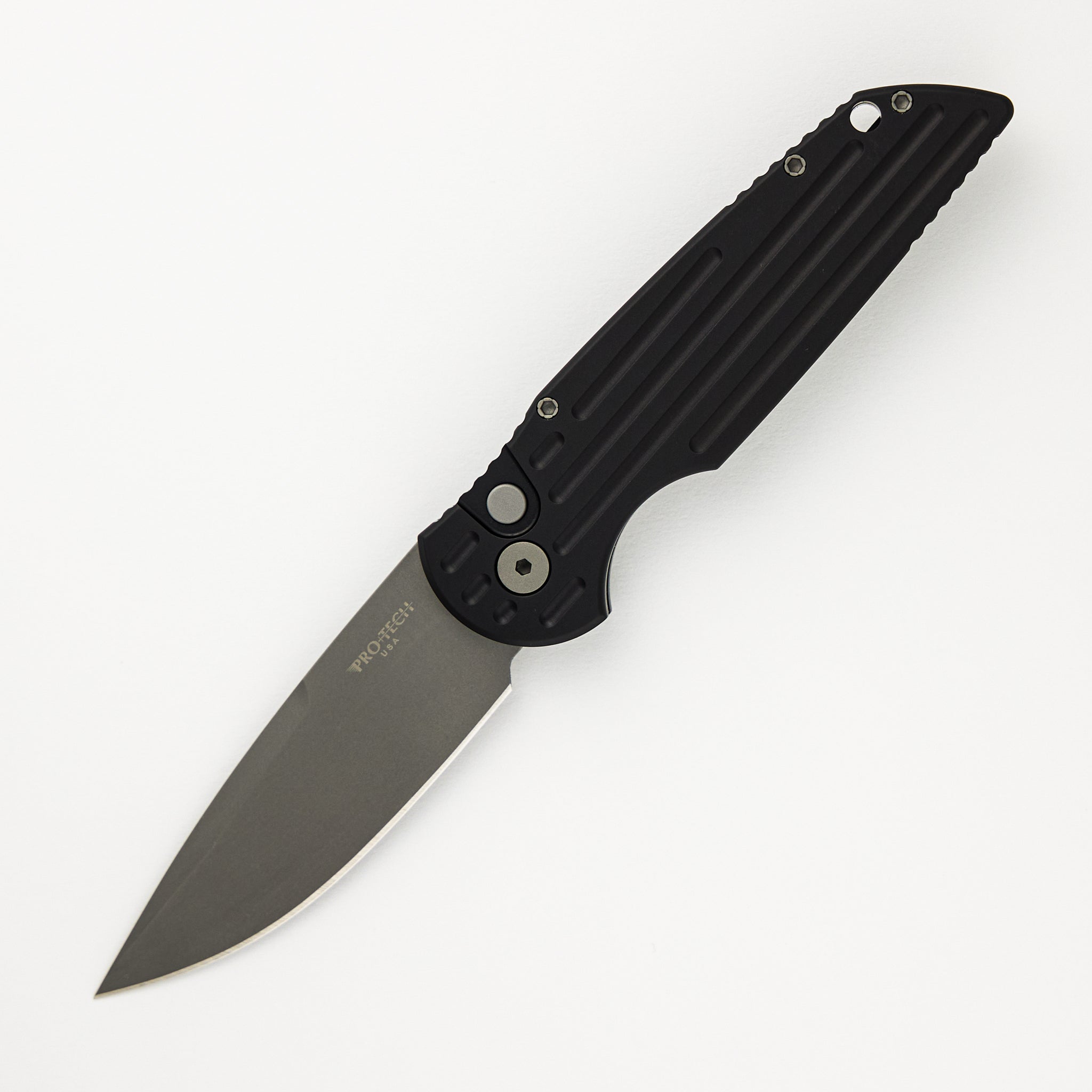 Tactical Response 3 – Black Handle W/ Grooves - Blasted Blade TR-3