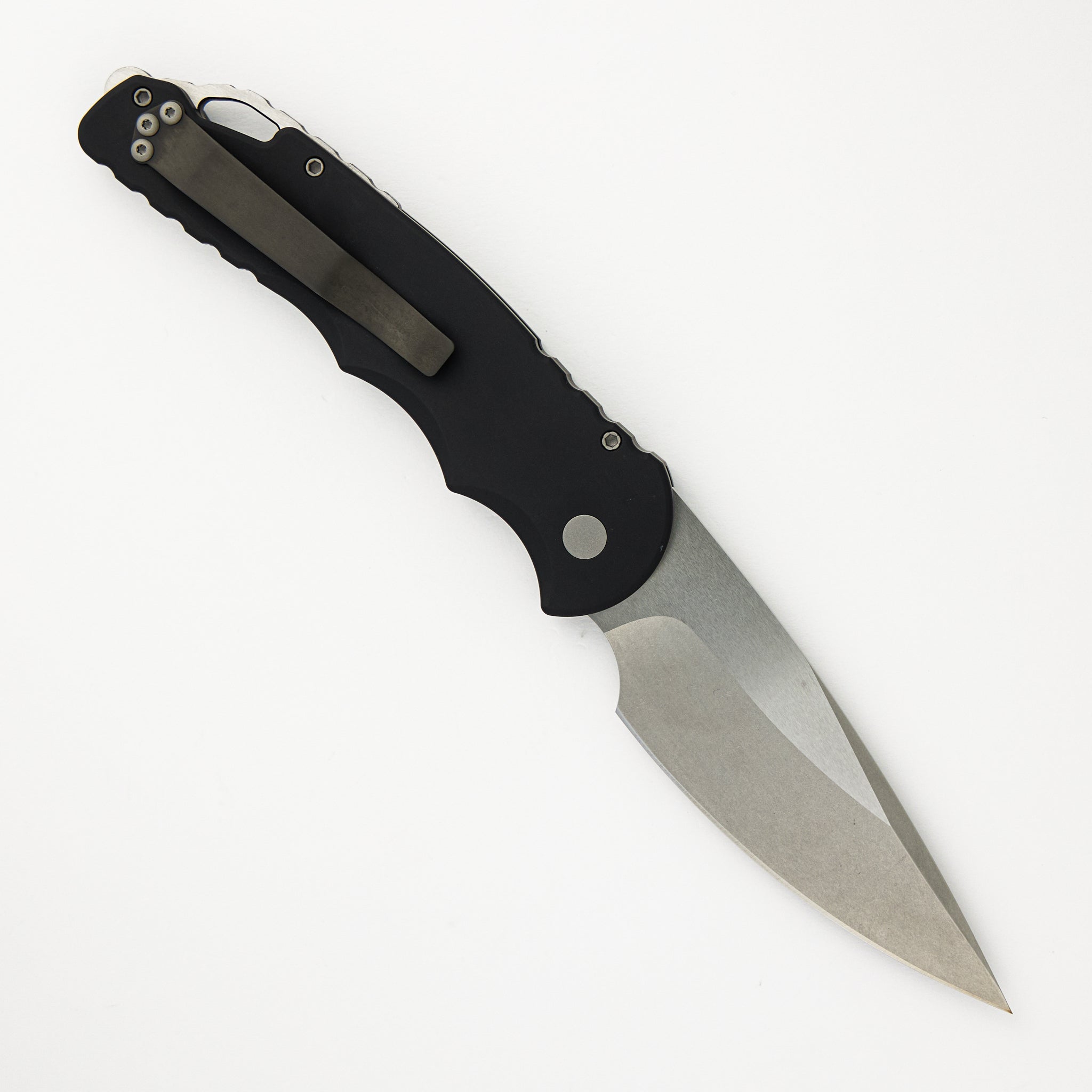 Pro-Tech Knives Tactical Response 4 - Black Aluminum Handle - Stonewash 154CM Blade - TR-4.1