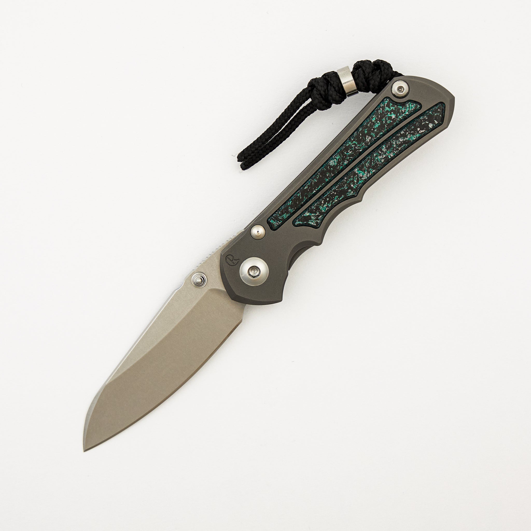 R1 Invitational - Small Inkosi - Teal Magnetic CarboTi Inlay - Insingo CPM MagnaCut Blade - MIM Clip