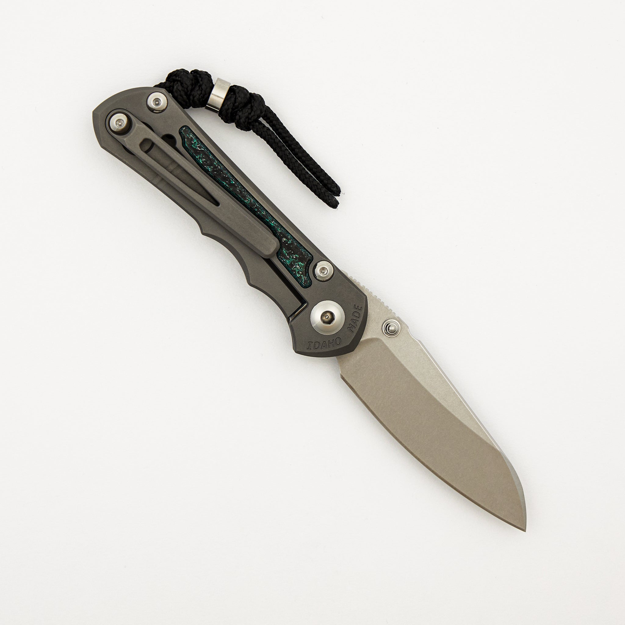 R1 Invitational - Small Inkosi - Teal Magnetic CarboTi Inlay - Insingo CPM MagnaCut Blade - MIM Clip