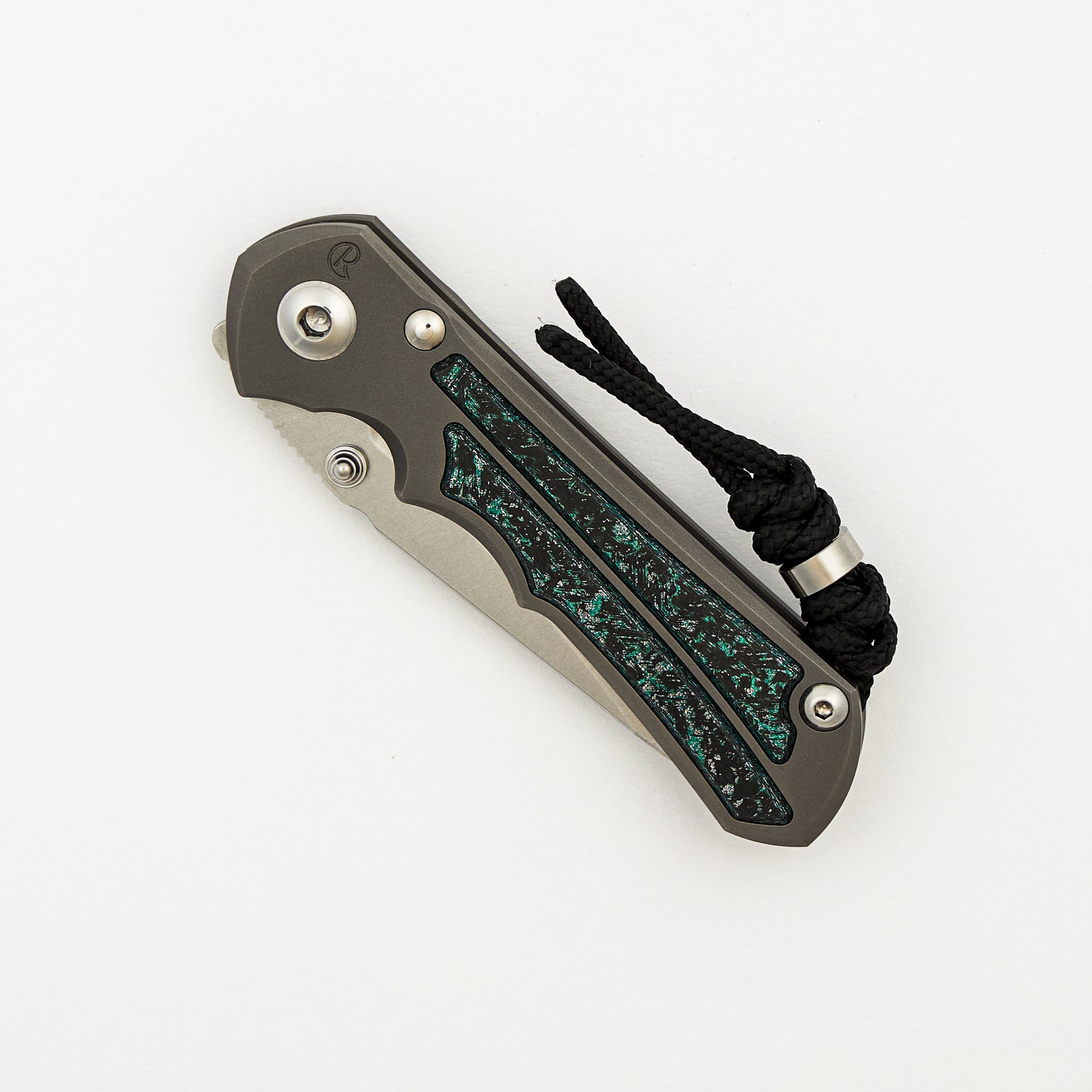 R1 Invitational - Small Inkosi - Teal Magnetic CarboTi Inlay - Insingo CPM MagnaCut Blade - MIM Clip