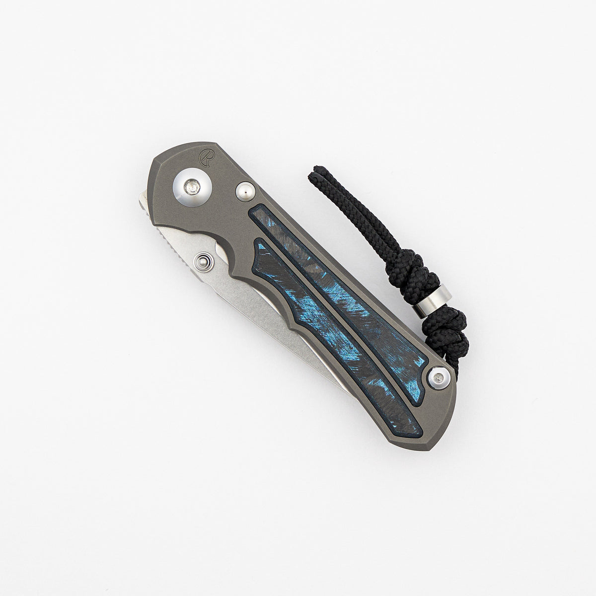 Small Inkosi - Ocean Blue CarboTi Inlay - Tanto CPM MagnaCut Blade - MIM Clip