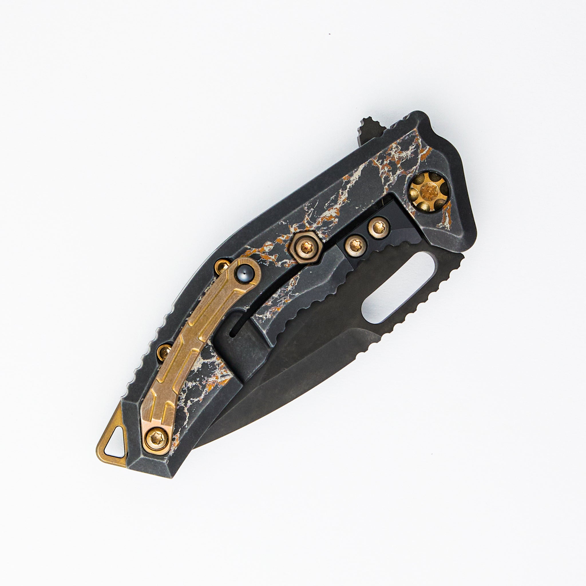 Medusa Manual - Tanto DLC - Black Marble Titanium Handle