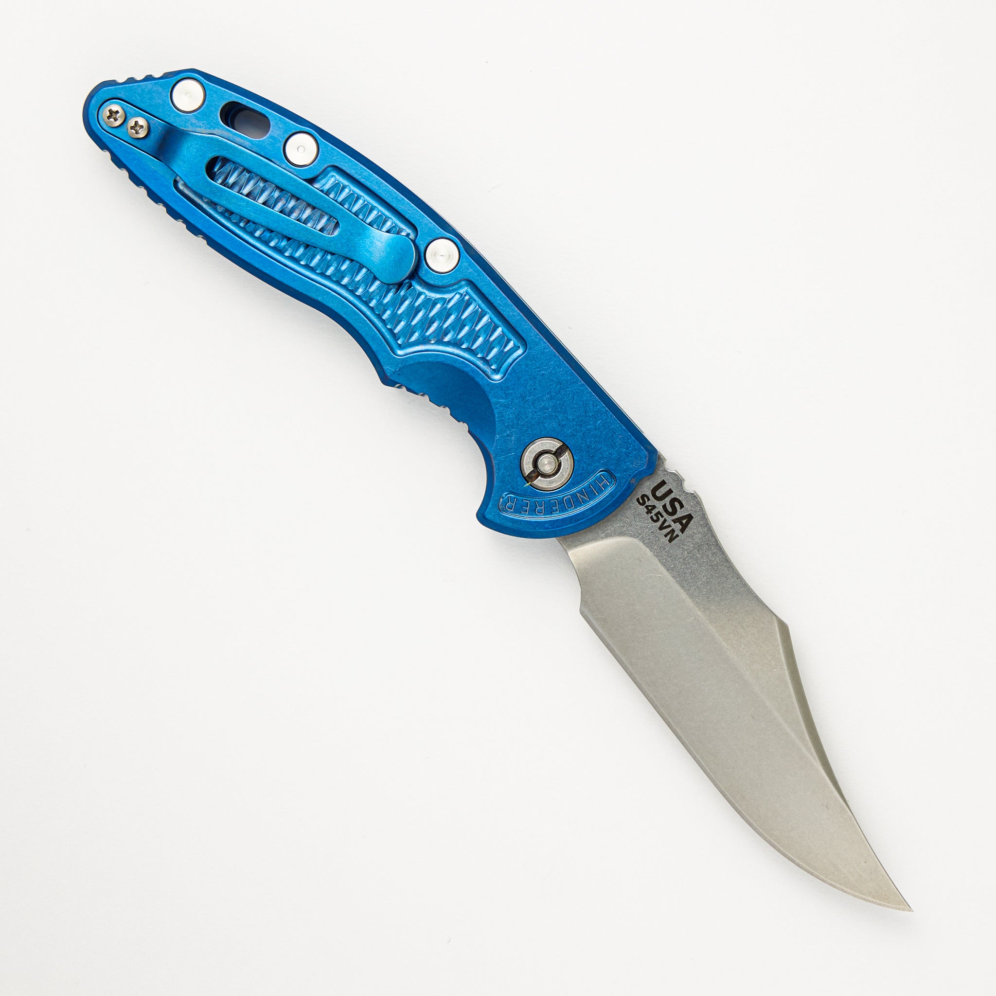 Hinderer XM-18 3.5″ – Auto – Bowie S45VN Blade – Stonewash Blue