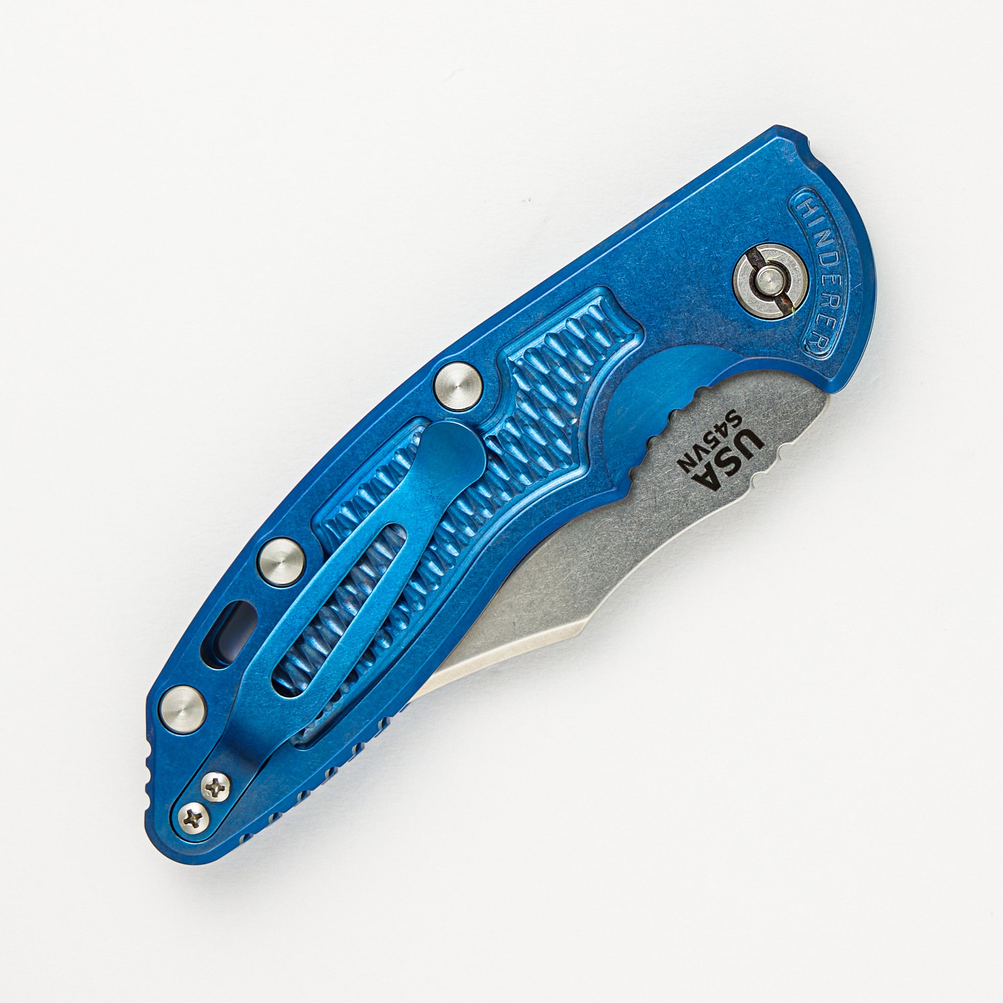 Hinderer XM-18 3.5″ – Auto – Bowie S45VN Blade – Stonewash Blue