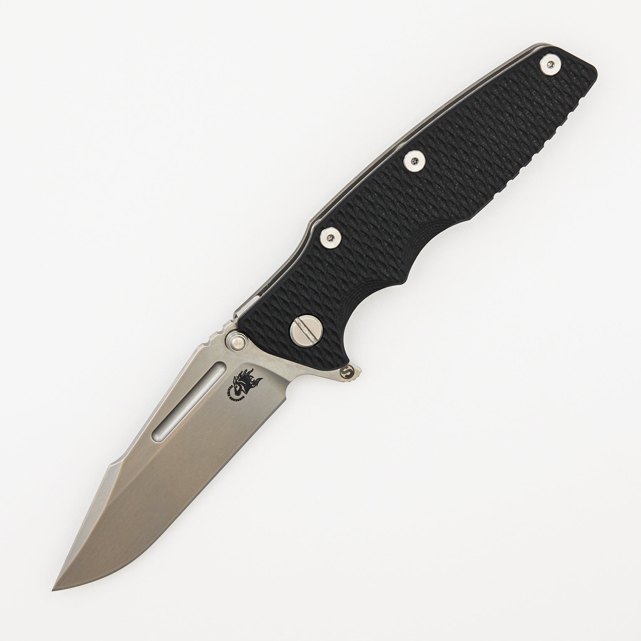 Eklipse 3.5" - MagnaCut Skinny Fullered Harpoon Spearpoint - Tri-Way - Working Finish - Black G10