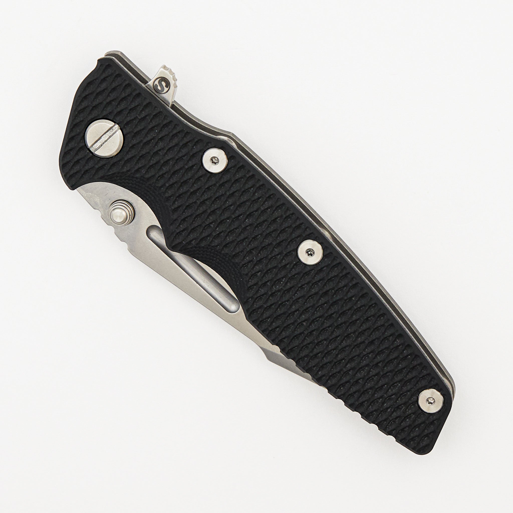 Eklipse 3.5" - MagnaCut Skinny Fullered Harpoon Spearpoint - Tri-Way - Working Finish - Black G10