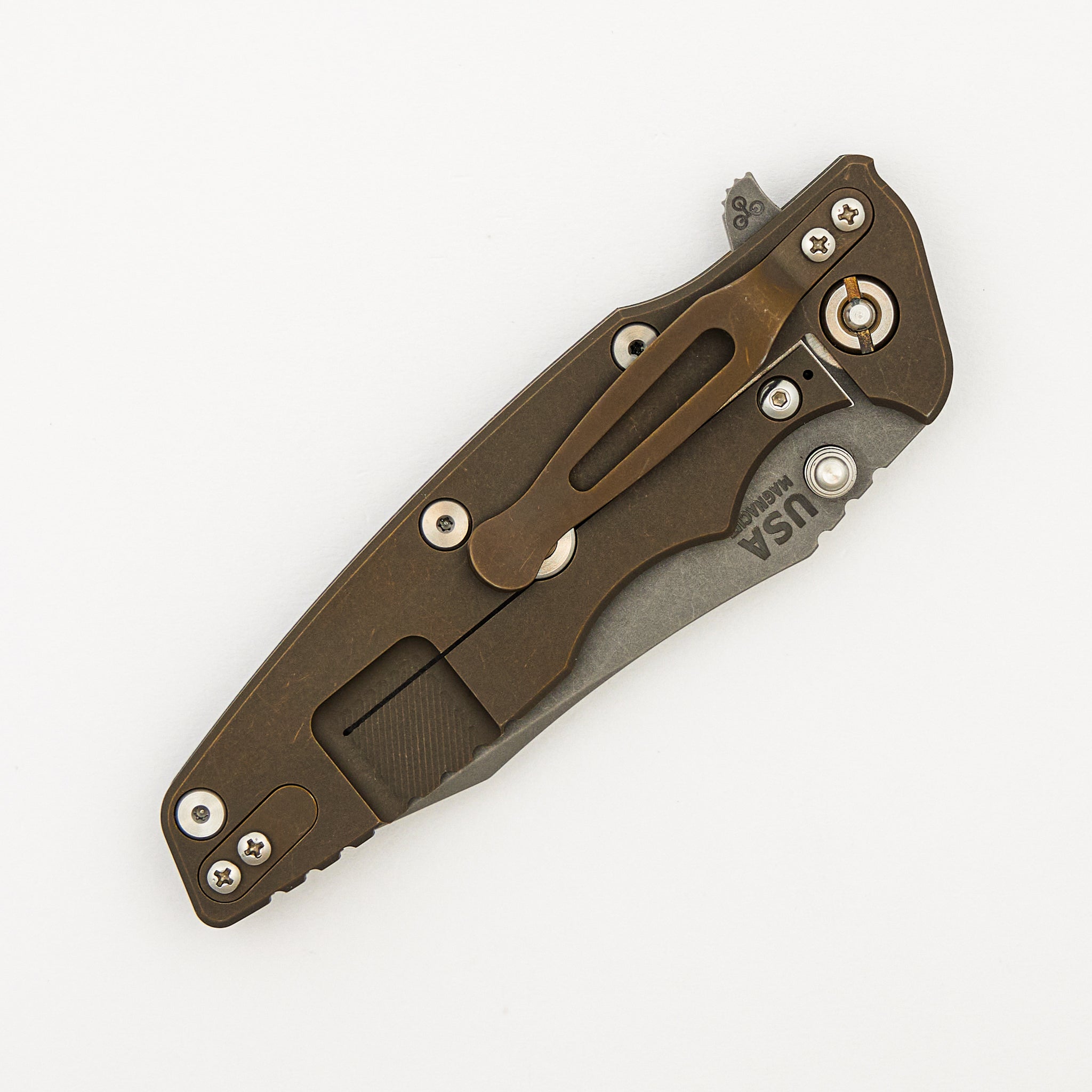 Eklipse 3.5" - MagnaCut Skinny Slicer - Hollow Grind - Tri-Way - Battle Bronze - Black G10