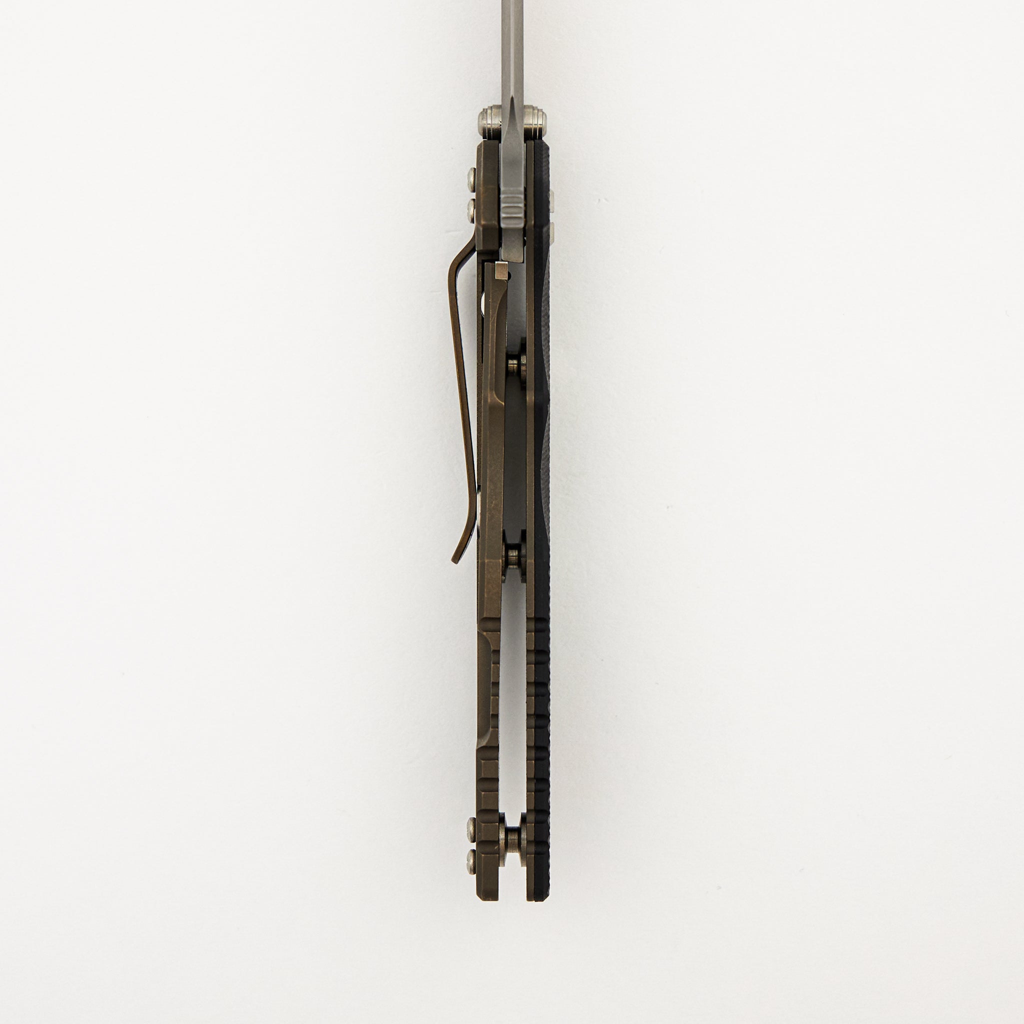 Eklipse 3.5" - MagnaCut Skinny Slicer - Hollow Grind - Tri-Way - Battle Bronze - Black G10