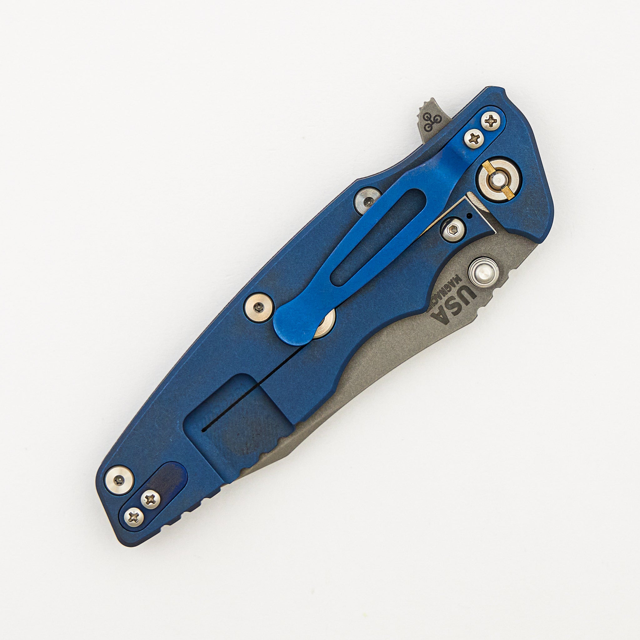 Eklipse 3.5" - MagnaCut Skinny Slicer - Hollow Grind - Tri-Way - Battle Blue - Blue/Black G10