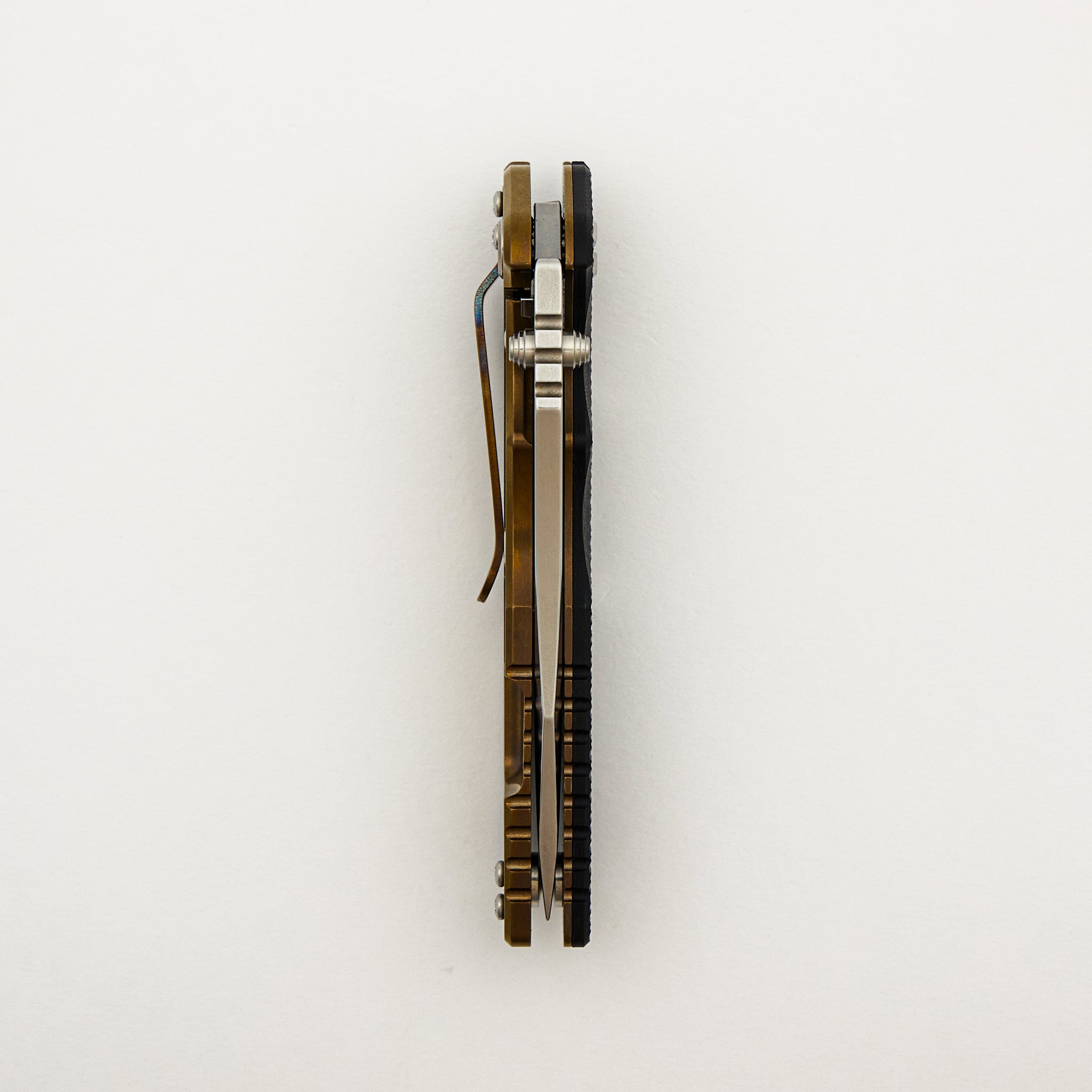 Eklipse 3.5" - S45VN Spearpoint - Tri-Way - Stonewash Bronze - Black G10