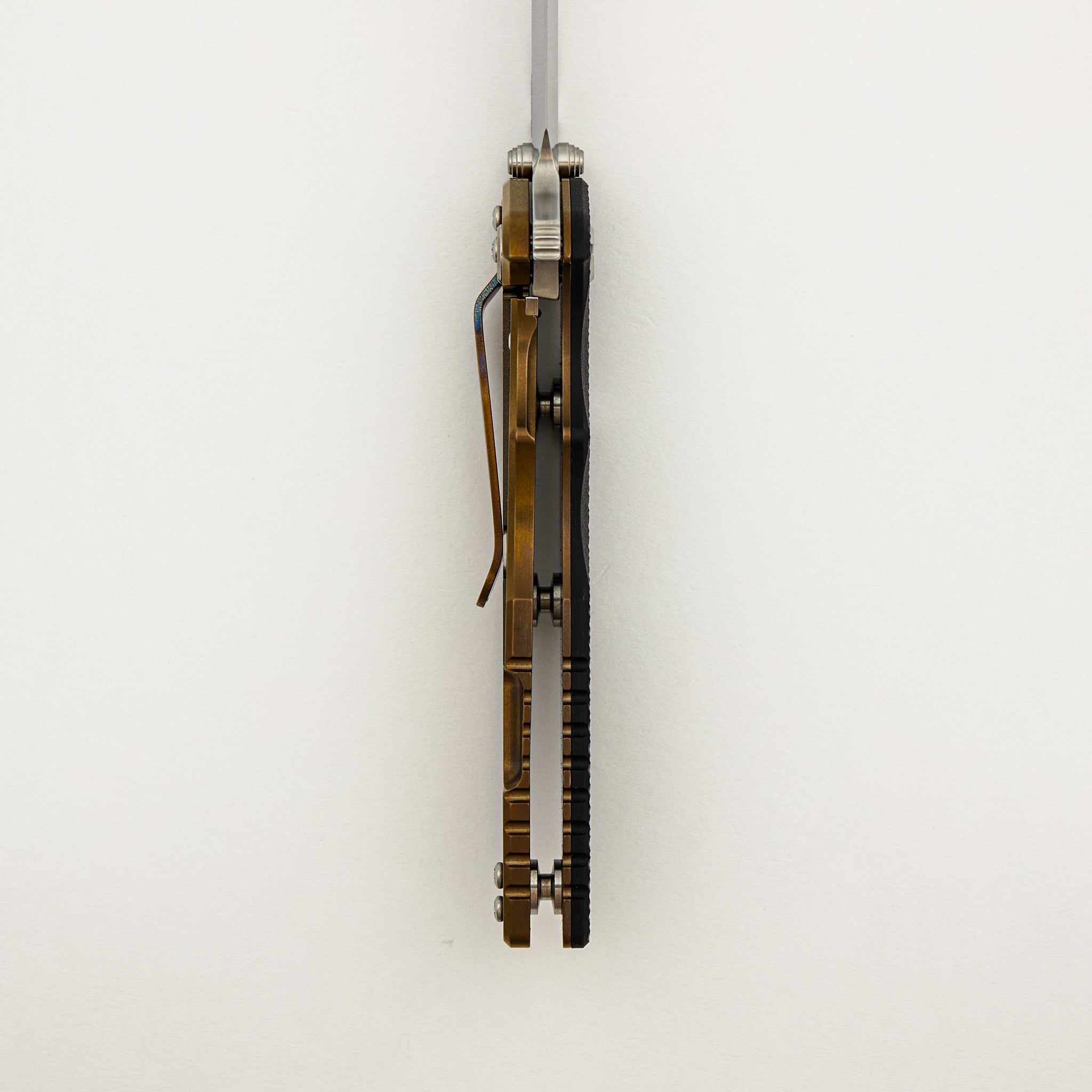 Eklipse 3.5" - S45VN Spearpoint - Tri-Way - Stonewash Bronze - Black G10