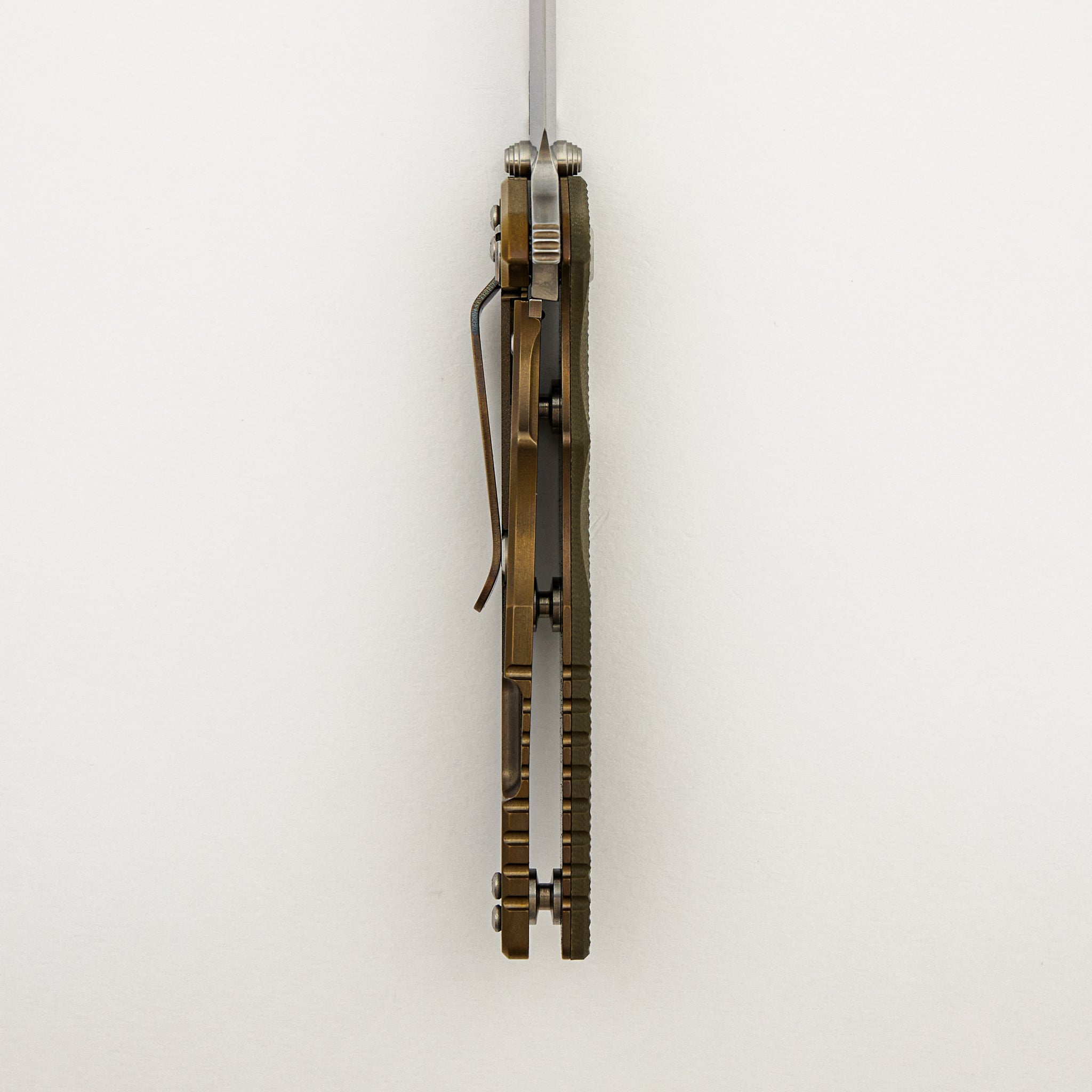 Eklipse 3.5" - S45VN Spearpoint - Tri-Way - Stonewash Bronze - OD Green G10