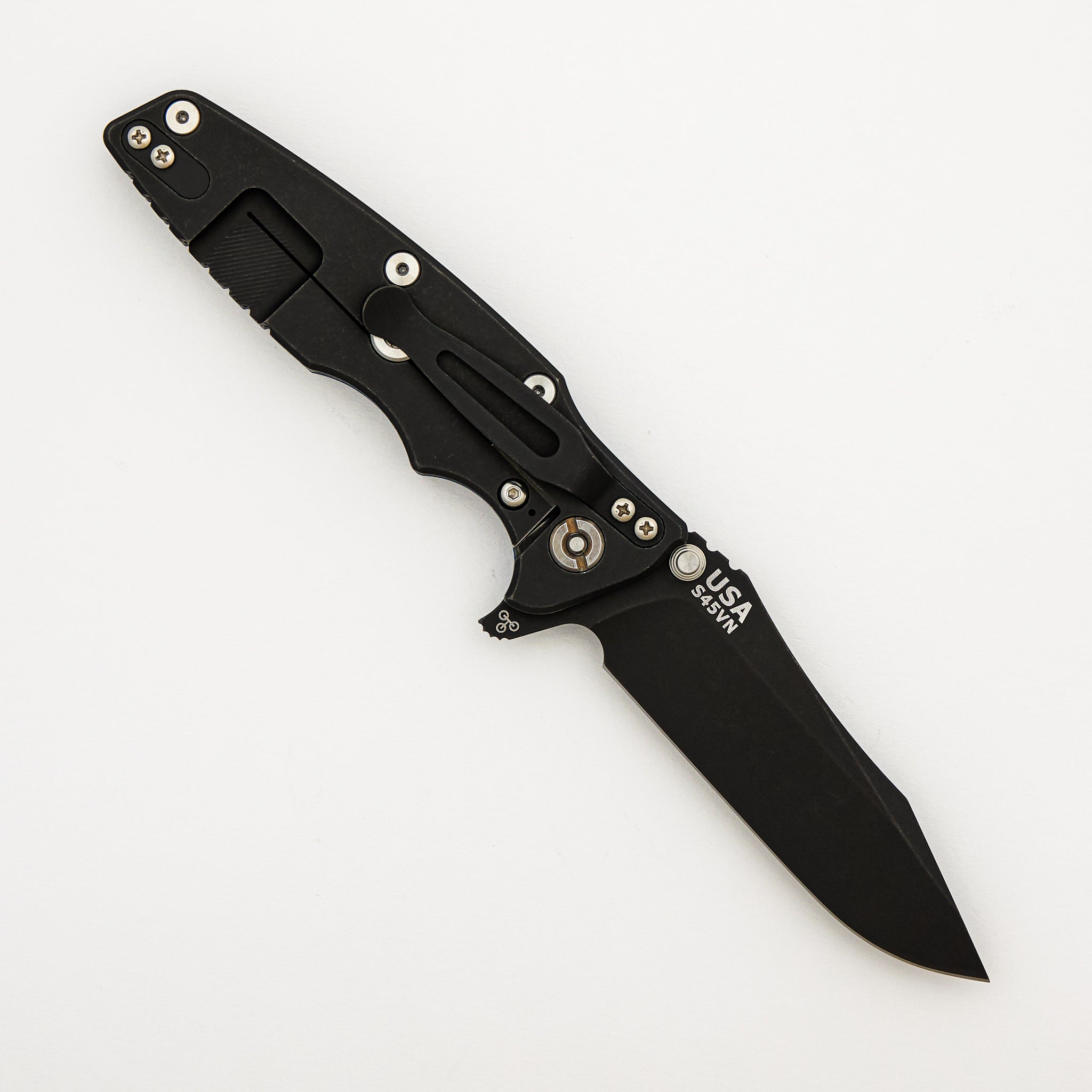 Eklipse 3.5" - S45VN Spearpoint - Tri-Way - Battle Black - Blue/Black G10