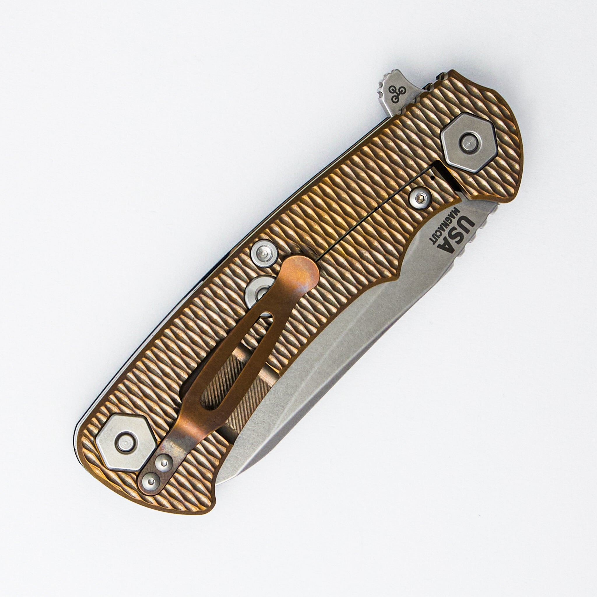 Project X - MagnaCut Sheepsfoot - Tri-Way - Stonewash Bronze - Black G10