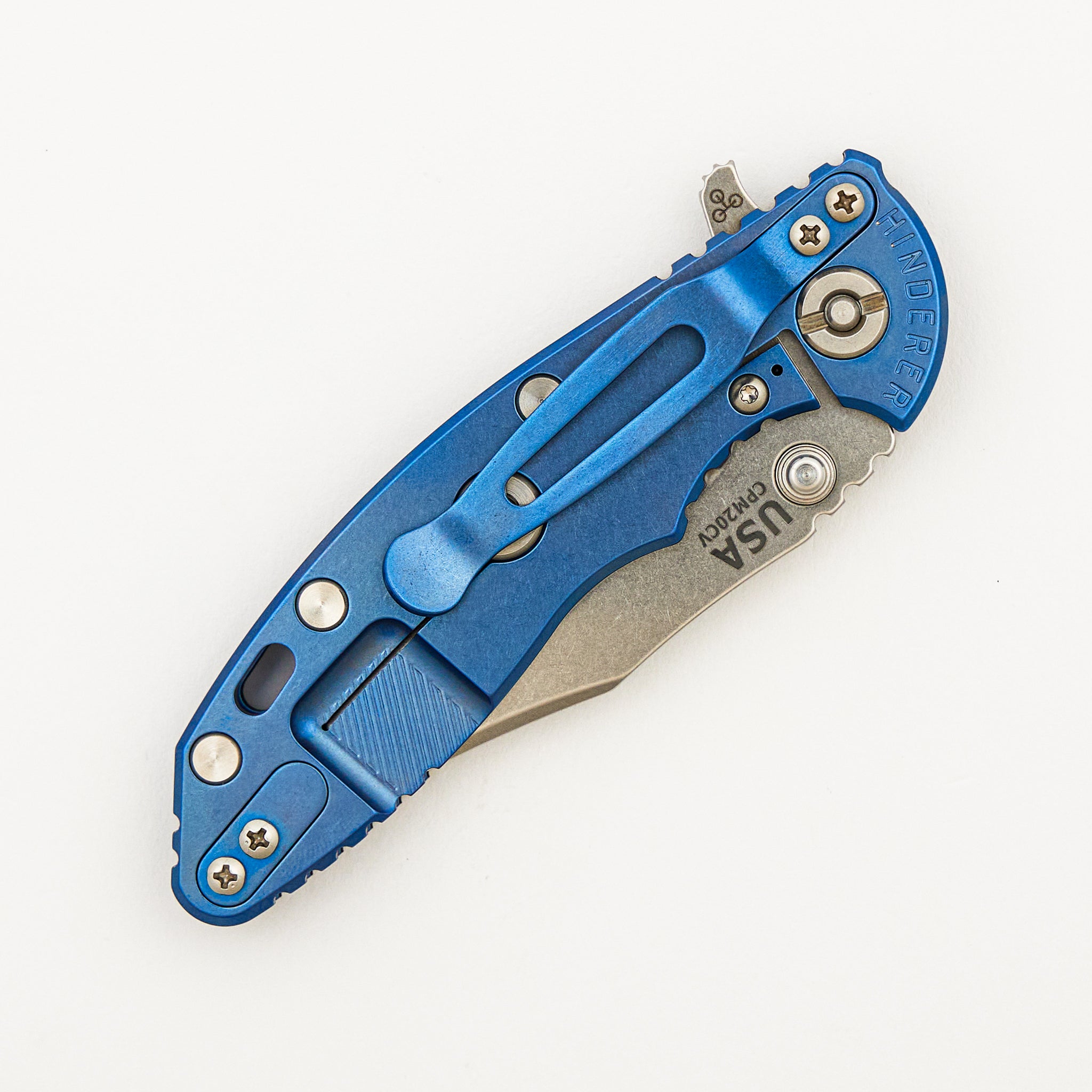 XM-18 3.0" - Bowie CPM-20CV Blade - Tri-Way - Stonewash Blue - Black G10