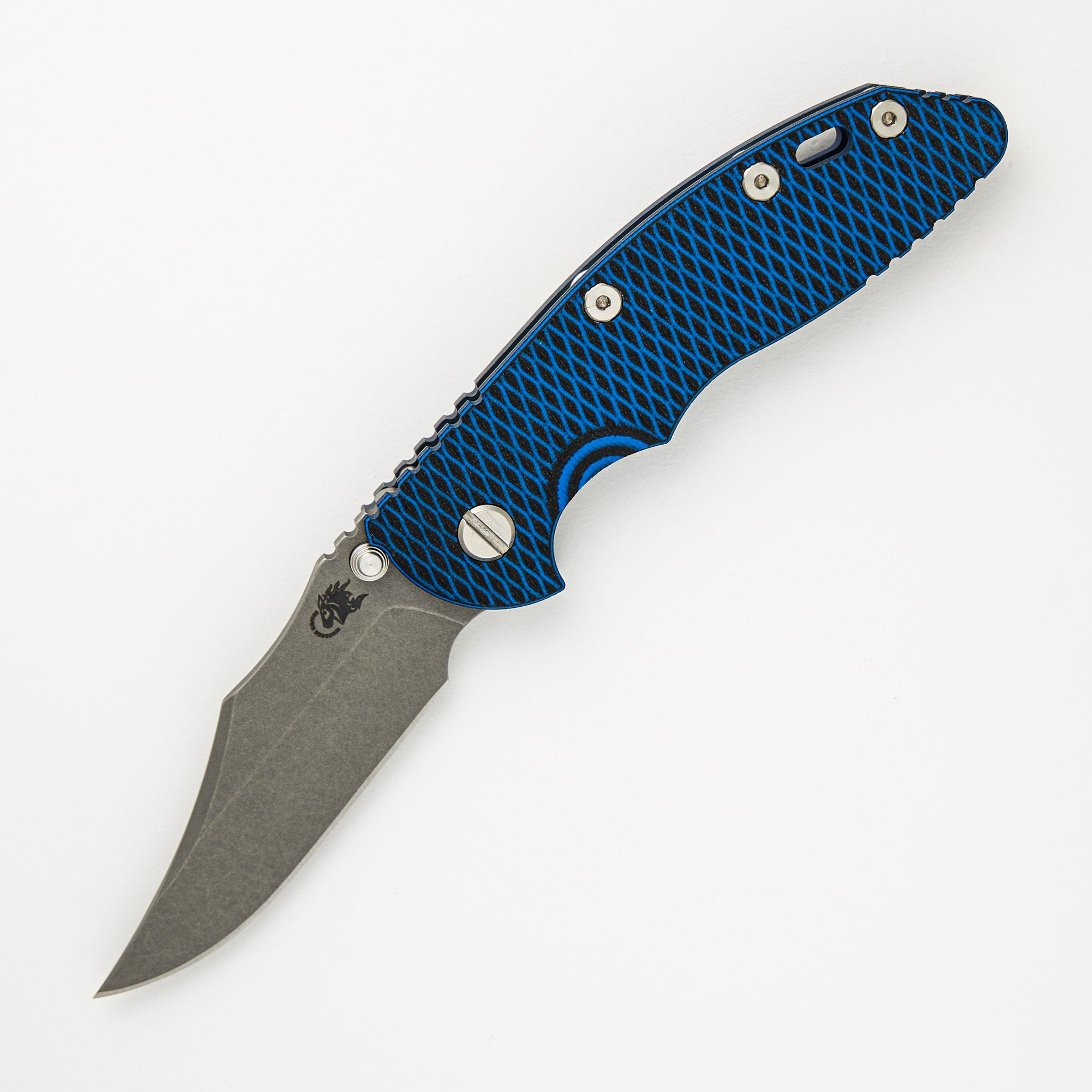 XM-18 3.5″ – Bowie S45VN – Non Flipper - Tri-Way – Battle Blue – Blue/Black G10