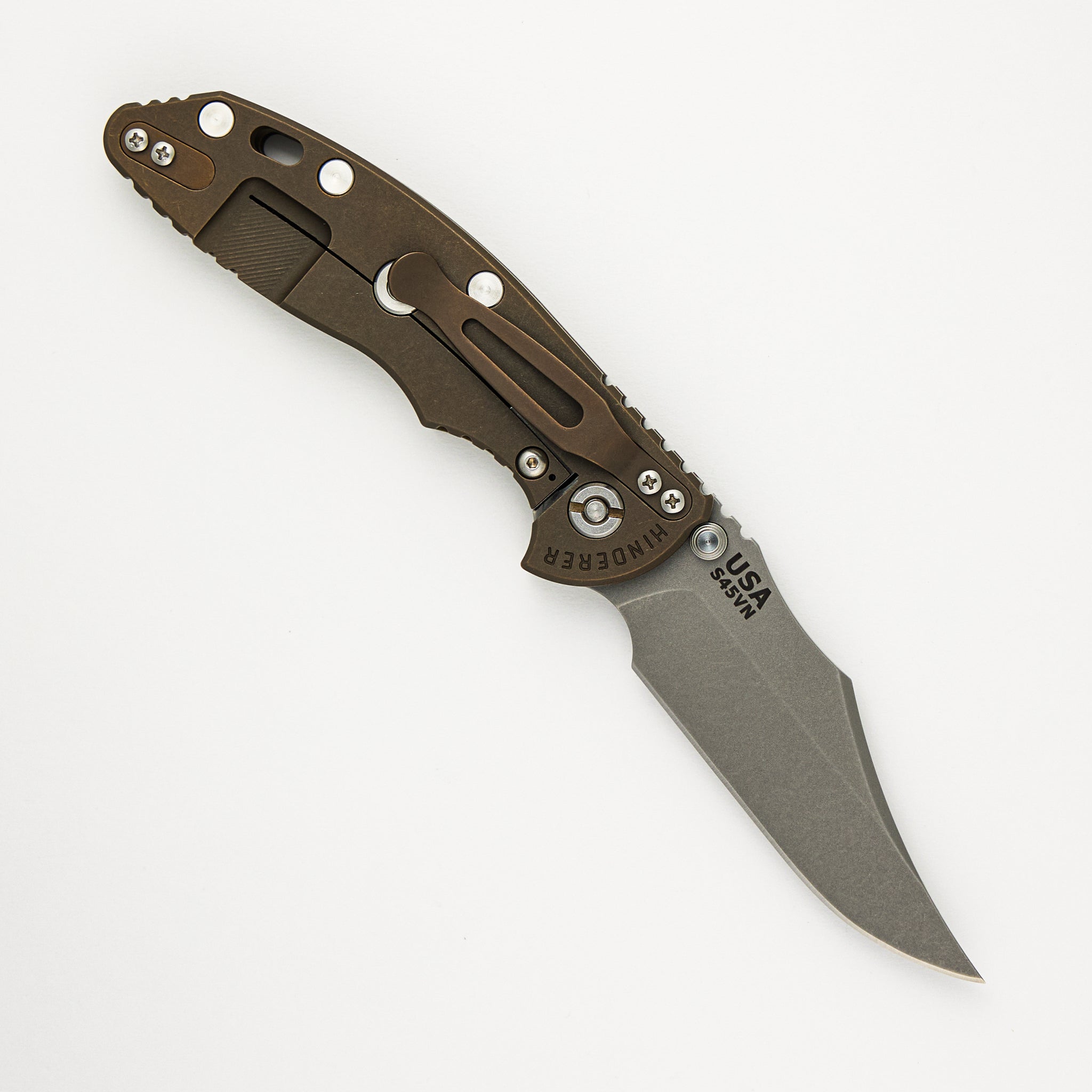 XM-18 3.5″ - Bowie S45VN - Non Flipper - Tri-Way - Battle Bronze - OD Green G10