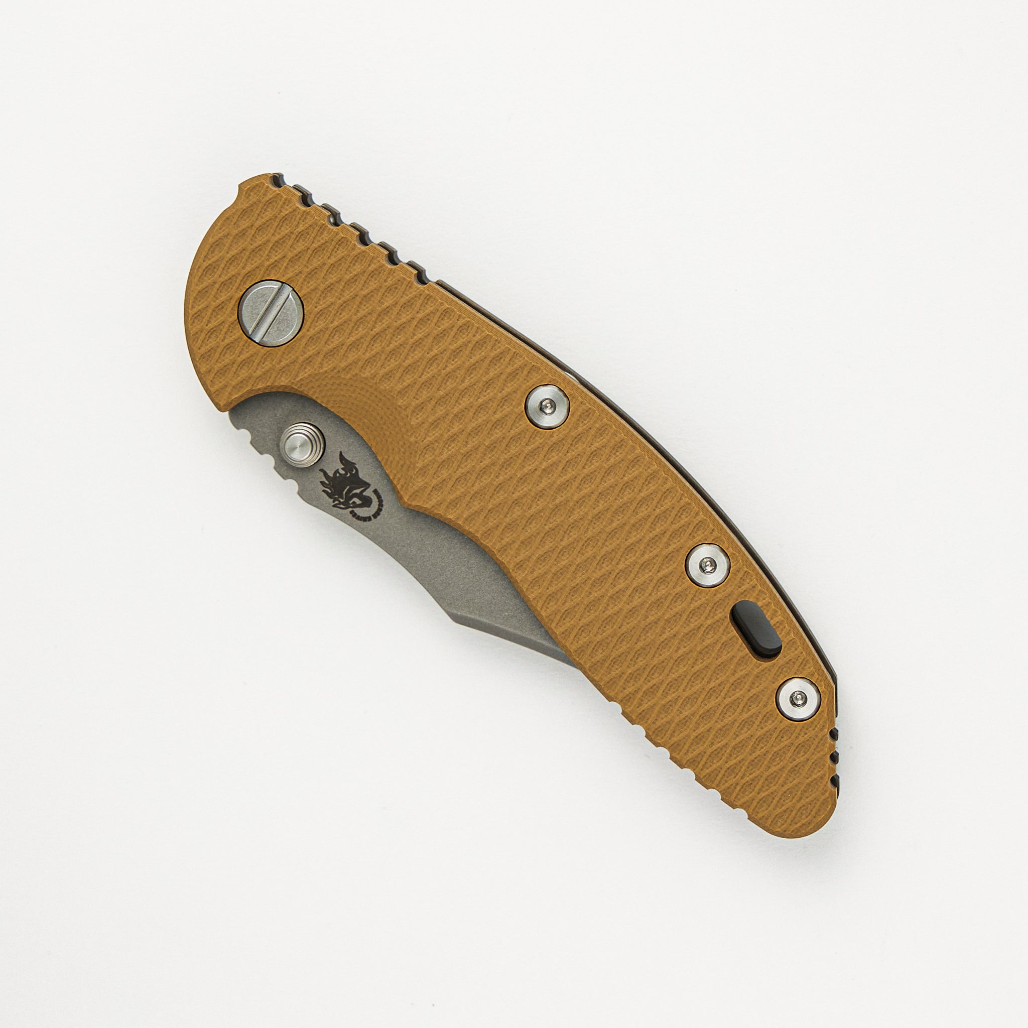 Hinderer Knives XM-18 3.5″ - Bowie S45VN - Non Flipper - Tri-Way - Battle Bronze - Coyote G10