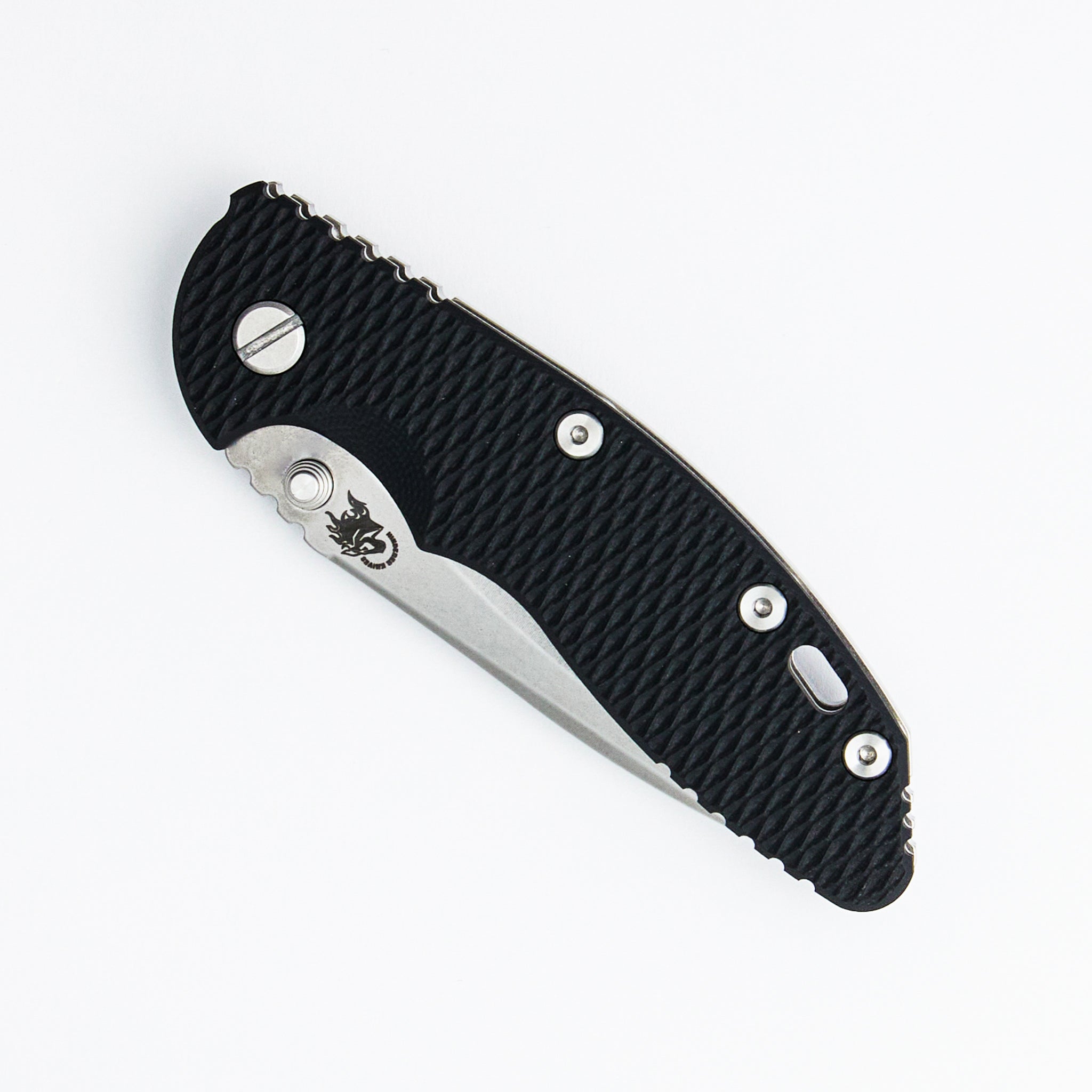 XM-18 3.5″ - MagnaCut Recurve - Non Flipper - Tri-Way - Stonewash - Black G10