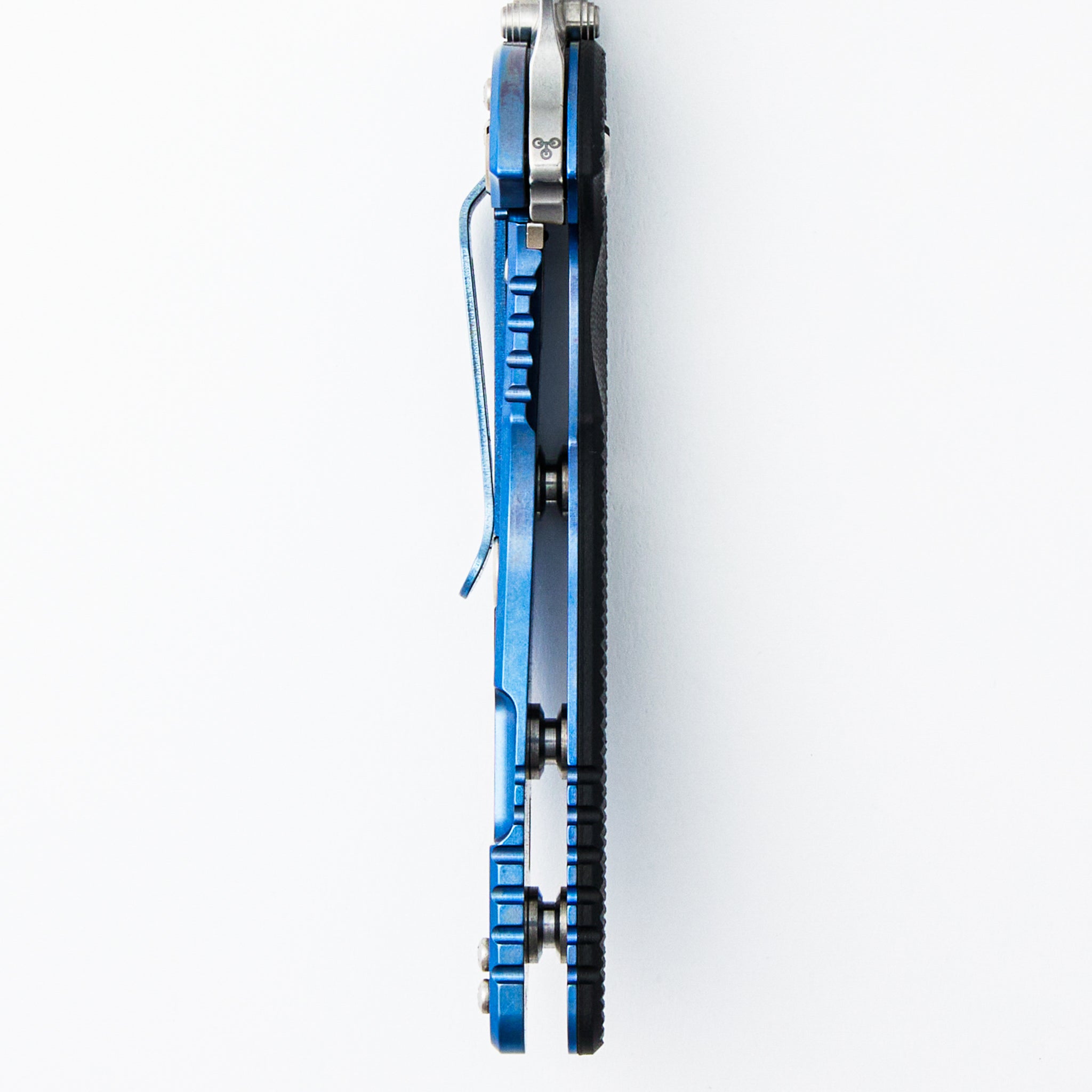 XM-18 3.5″ - MagnaCut Recurve - Non Flipper - Tri-Way - Stonewash Blue - Black G10