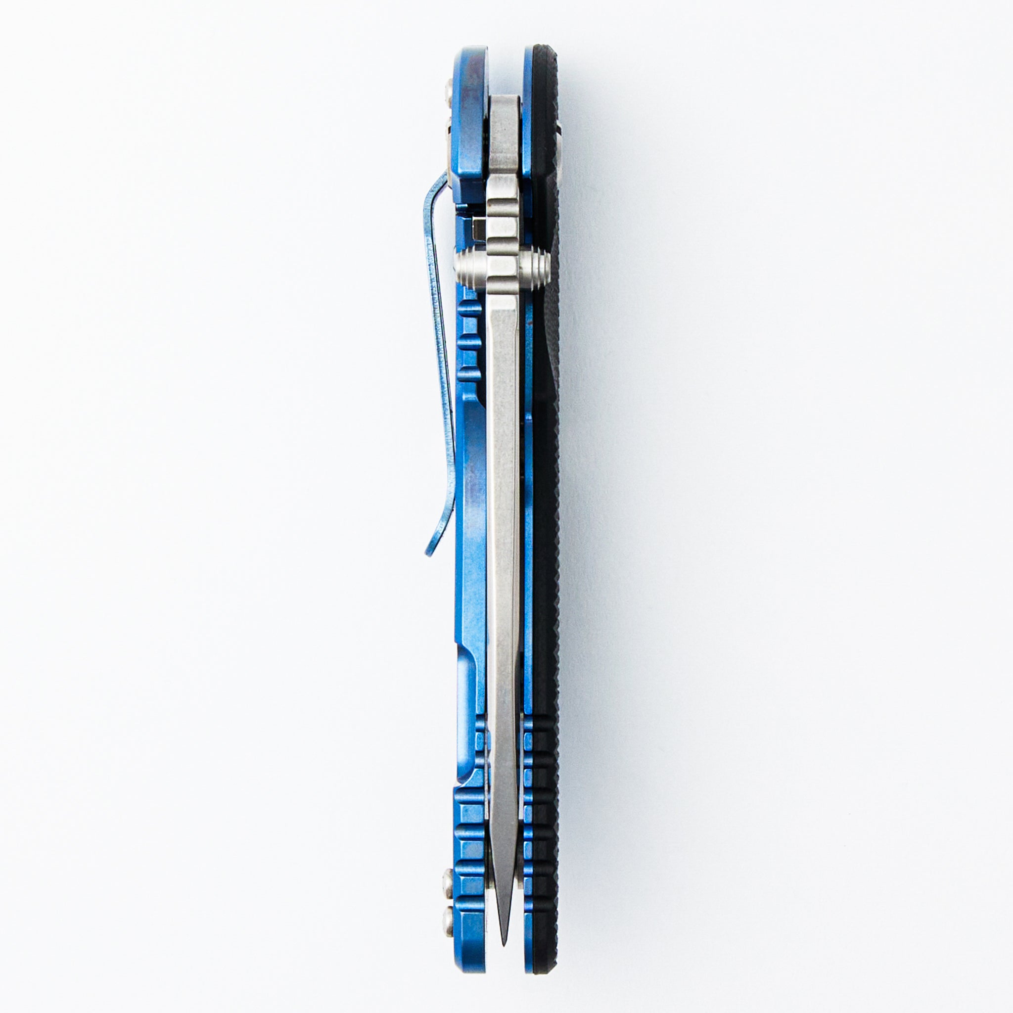 XM-18 3.5″ - MagnaCut Recurve - Non Flipper - Tri-Way - Stonewash Blue - Black G10