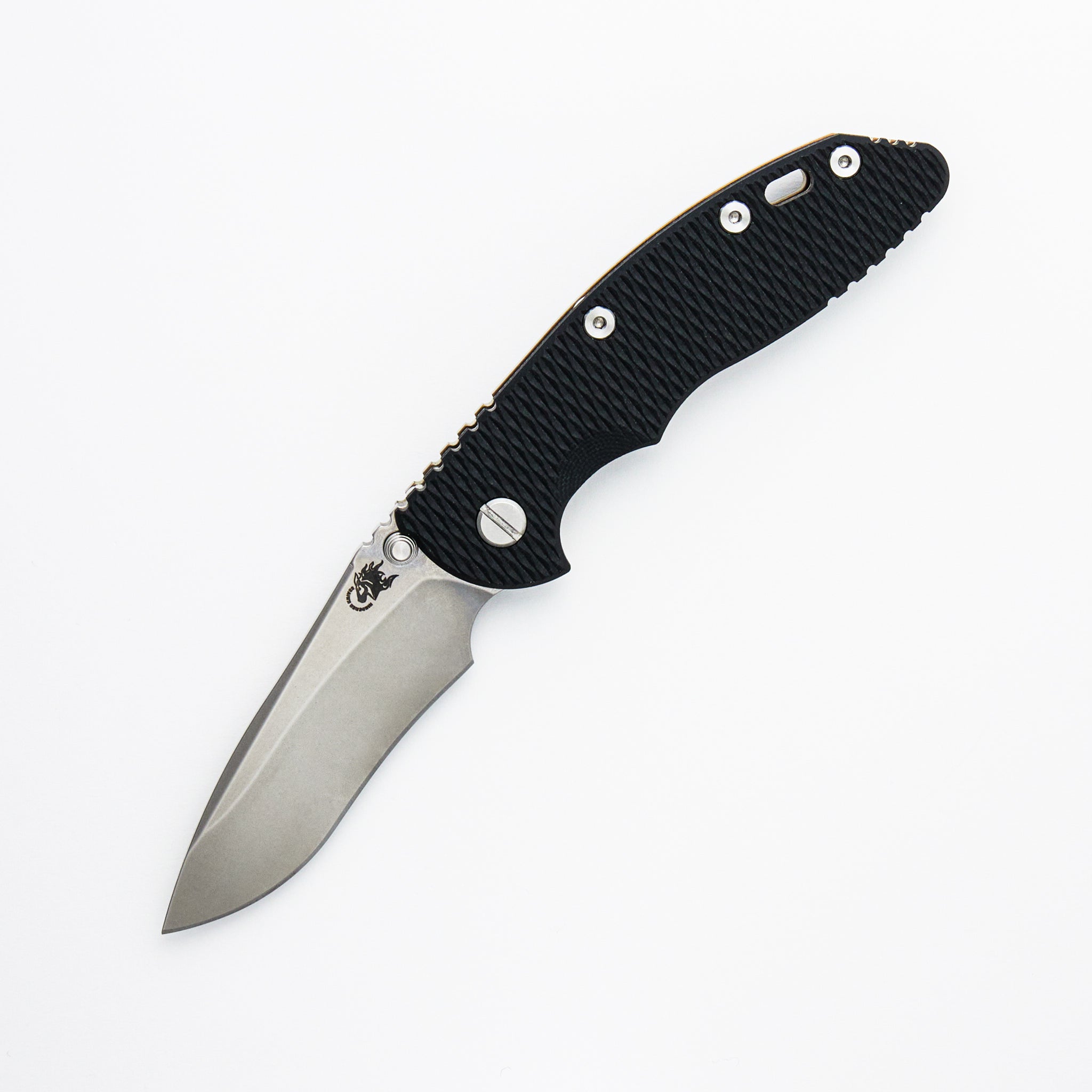 XM-18 3.5″ - MagnaCut Recurve - Non Flipper - Tri-Way - Stonewash Bronze - Black G10