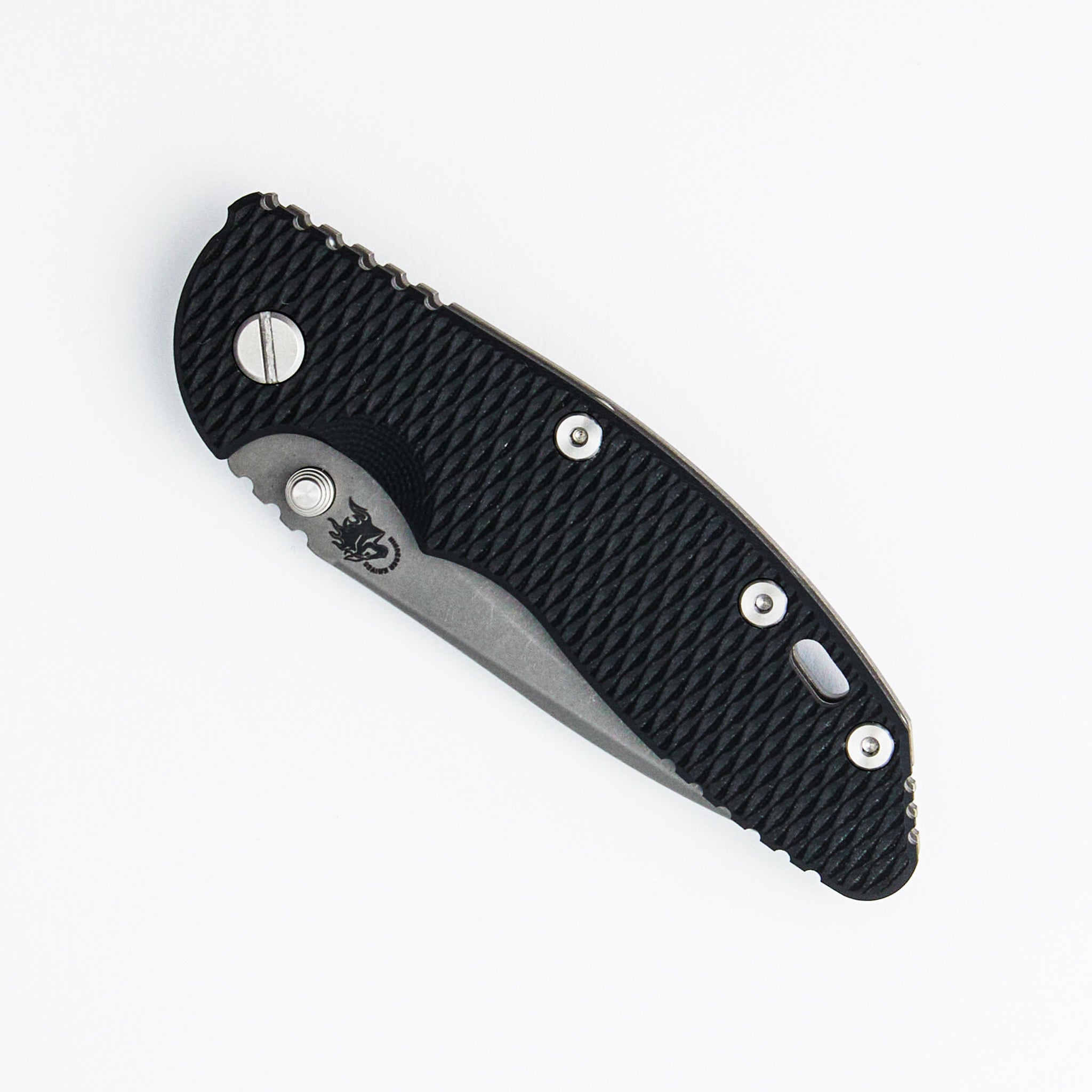 XM-18 3.5″ - MagnaCut Recurve - Non Flipper - Tri-Way - Working Finish - Black G10